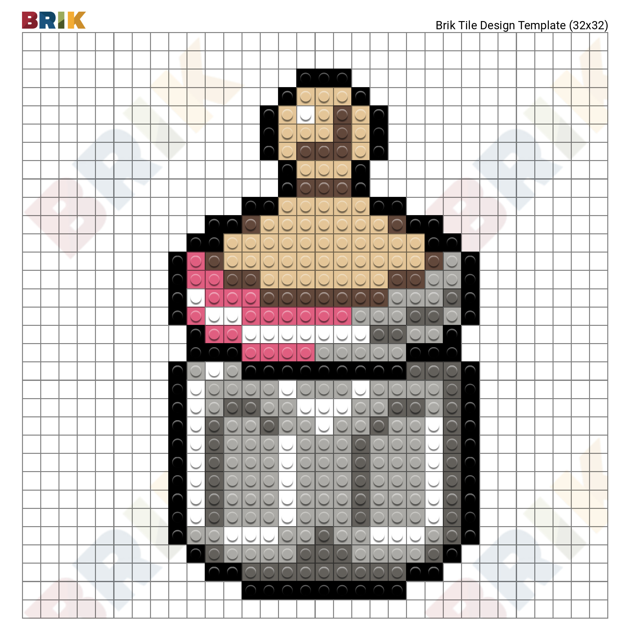 Baby Bottle Pixel Art Brik