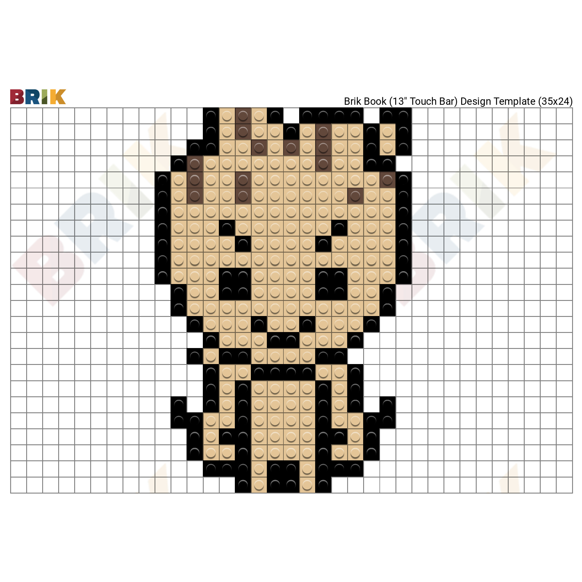 Baby Groot Pixel Art Brik