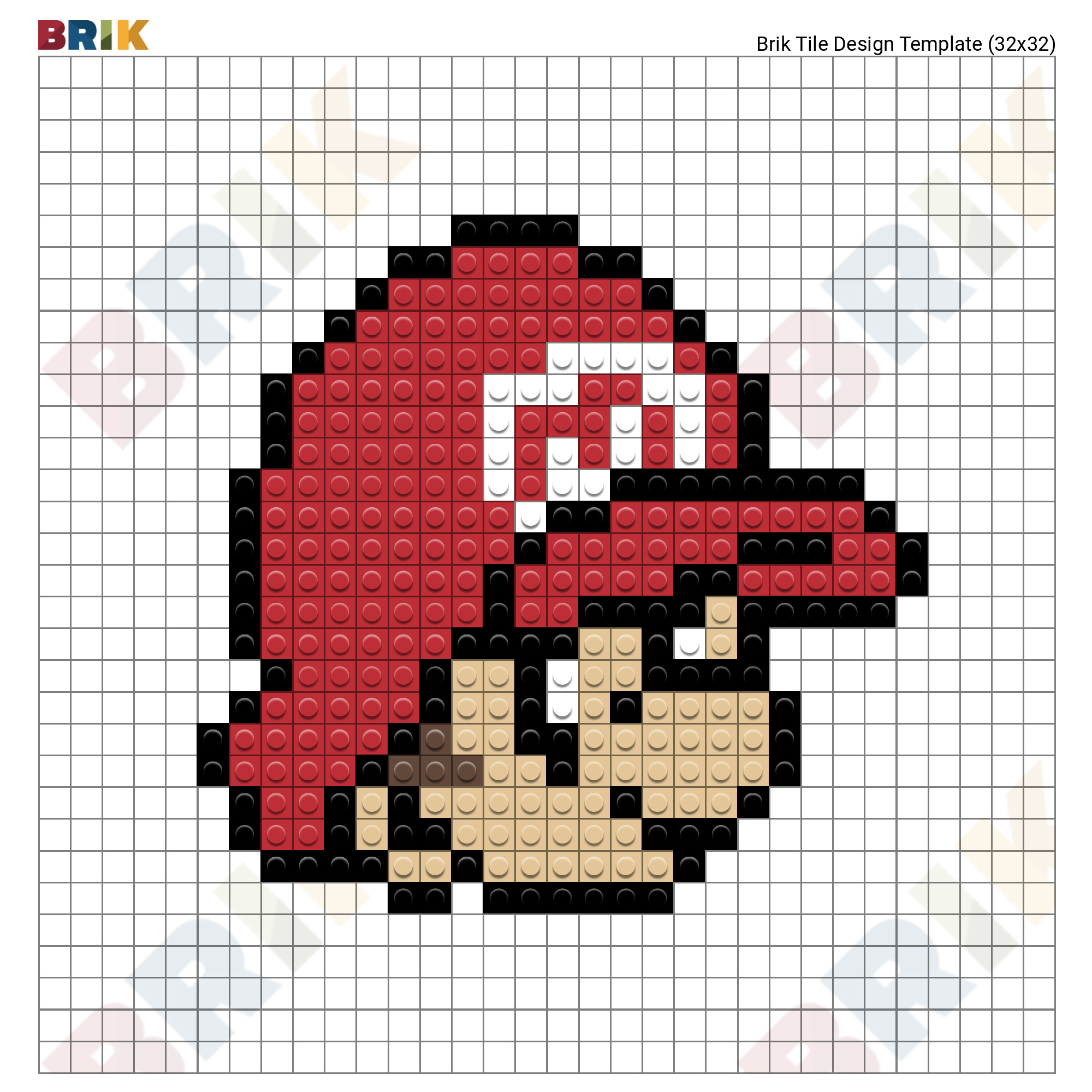 Baby Mario Pixel Art Brik