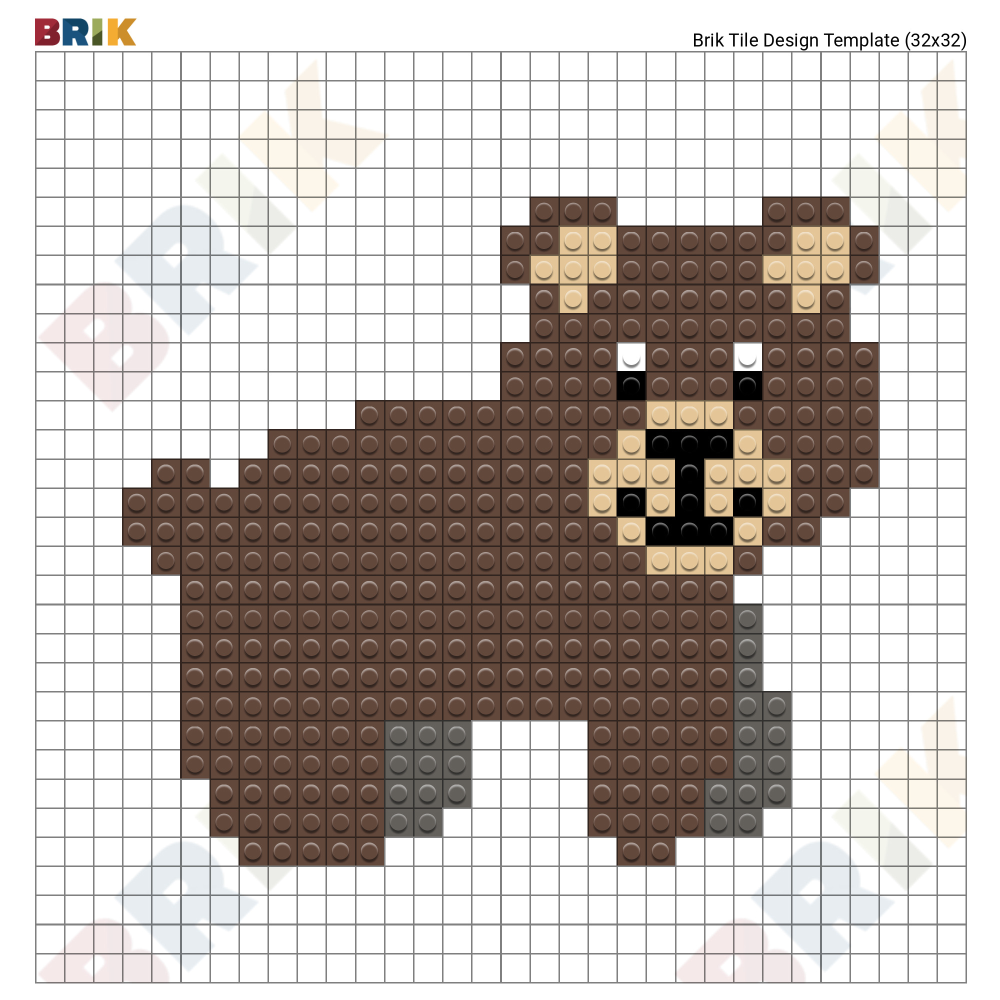 Bear Pixel Art Brik