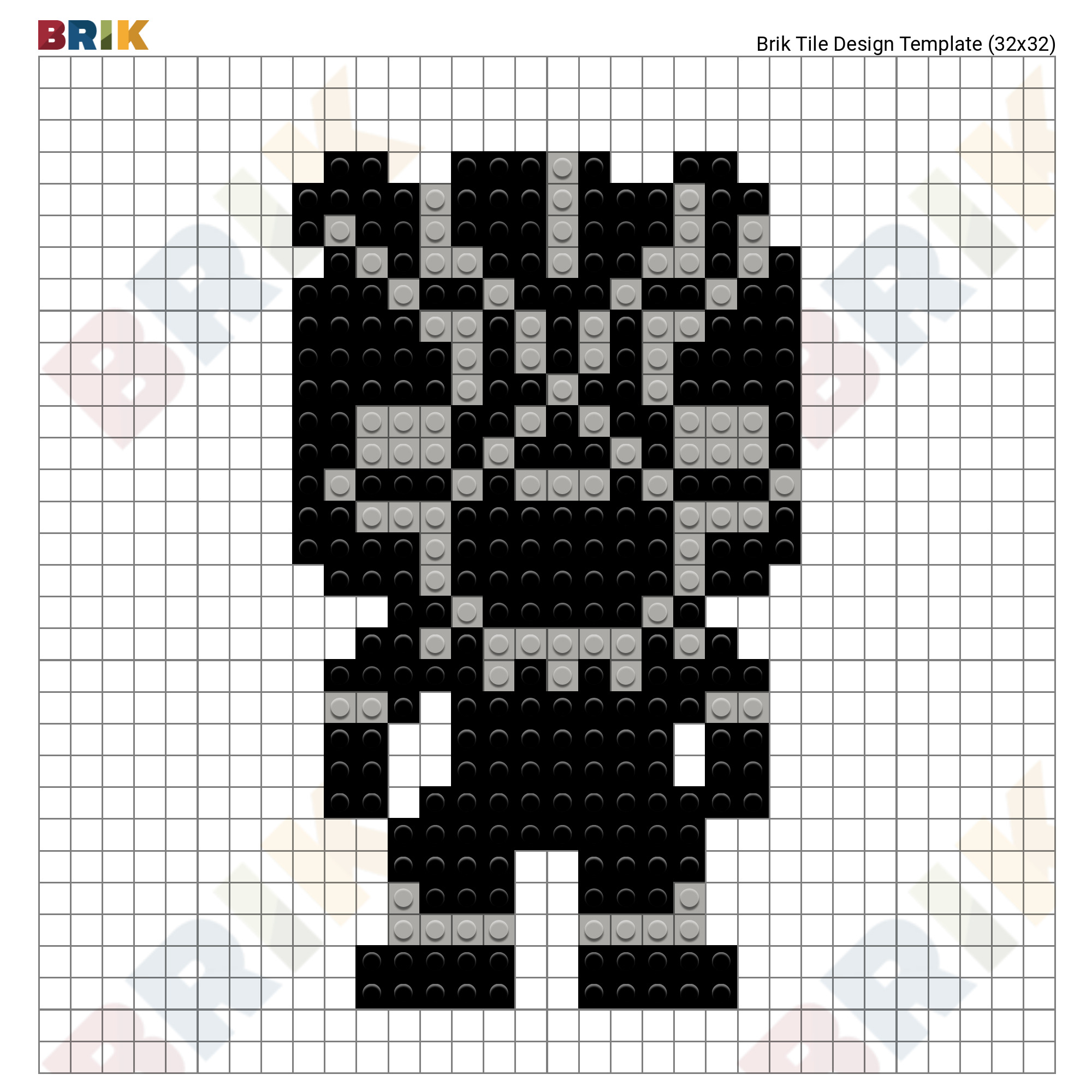black panther pixel art brik
