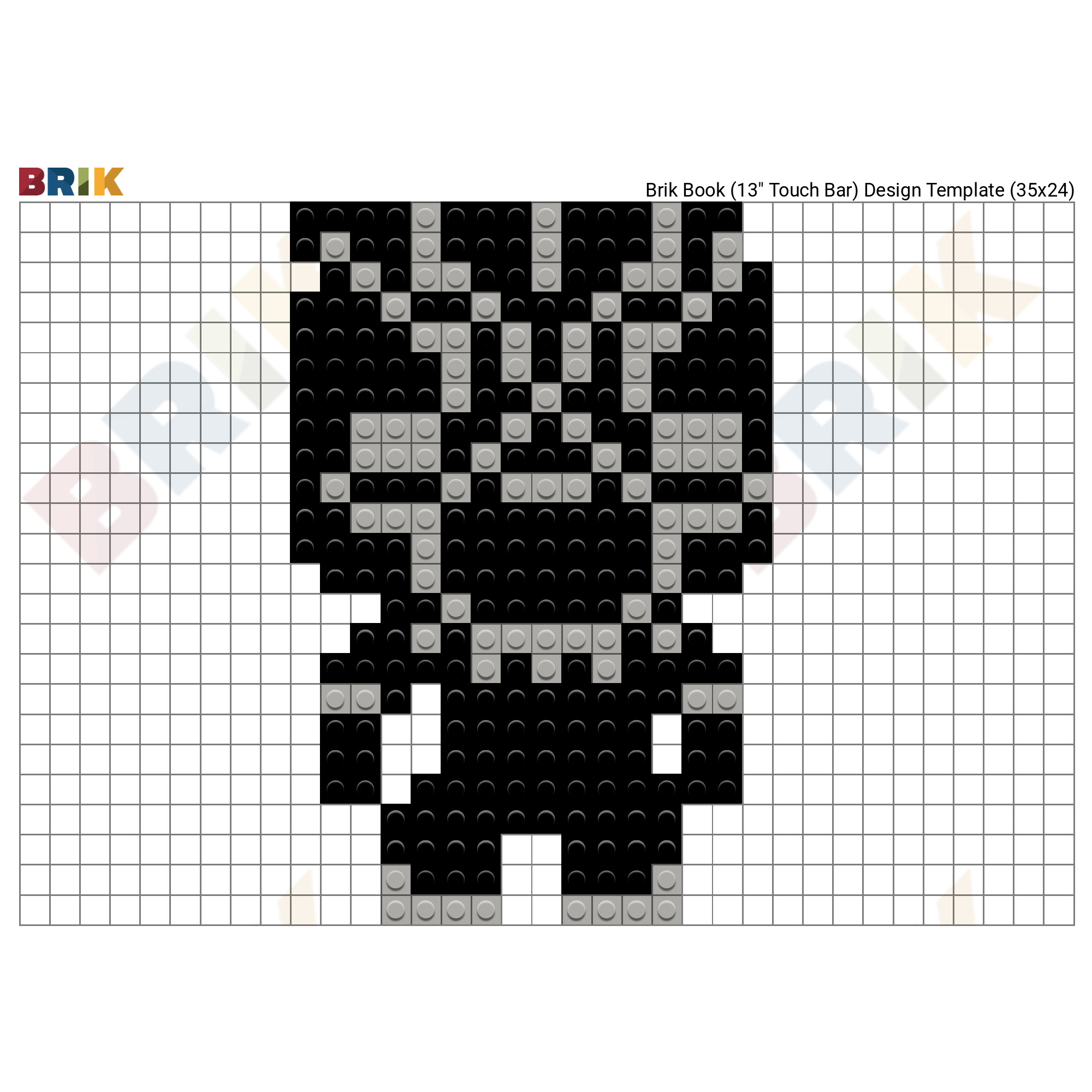 black panther pixel art brik