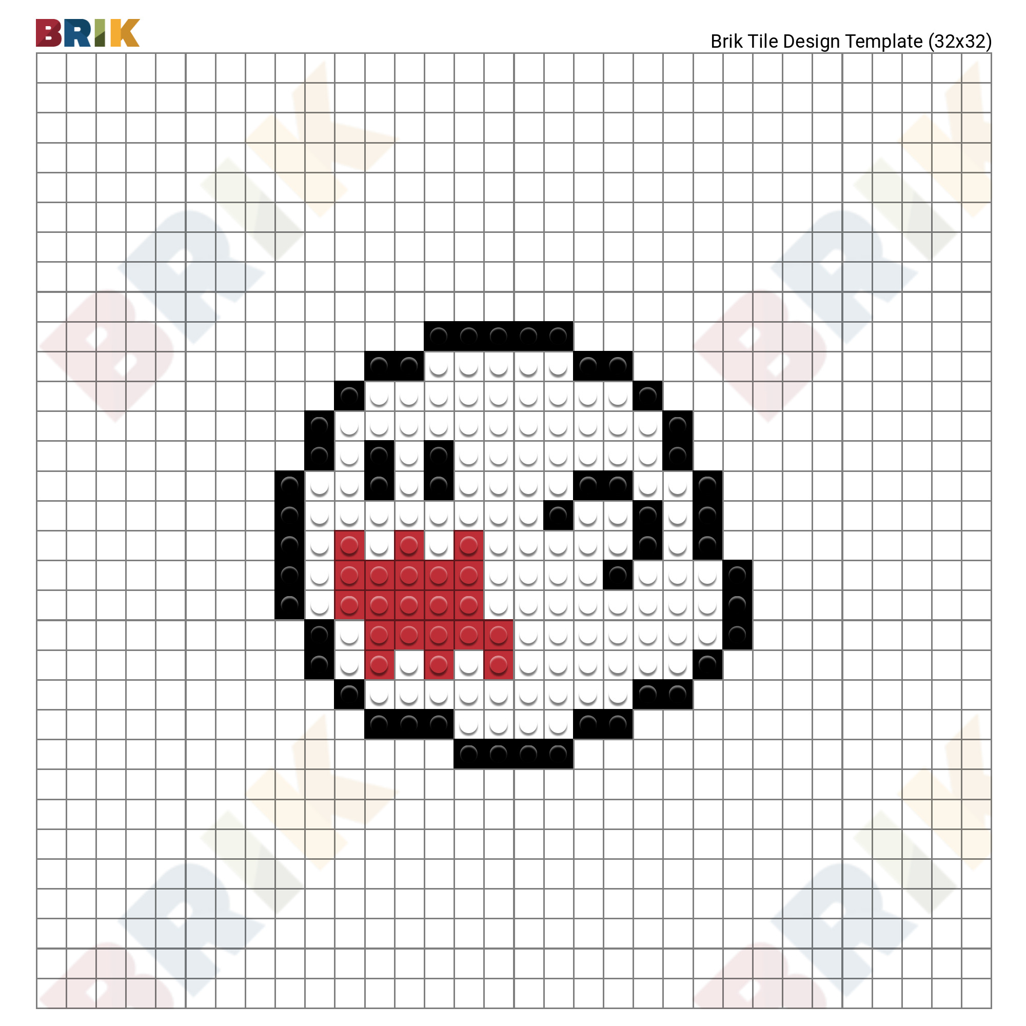 Boo Mario Pixel Art Brik