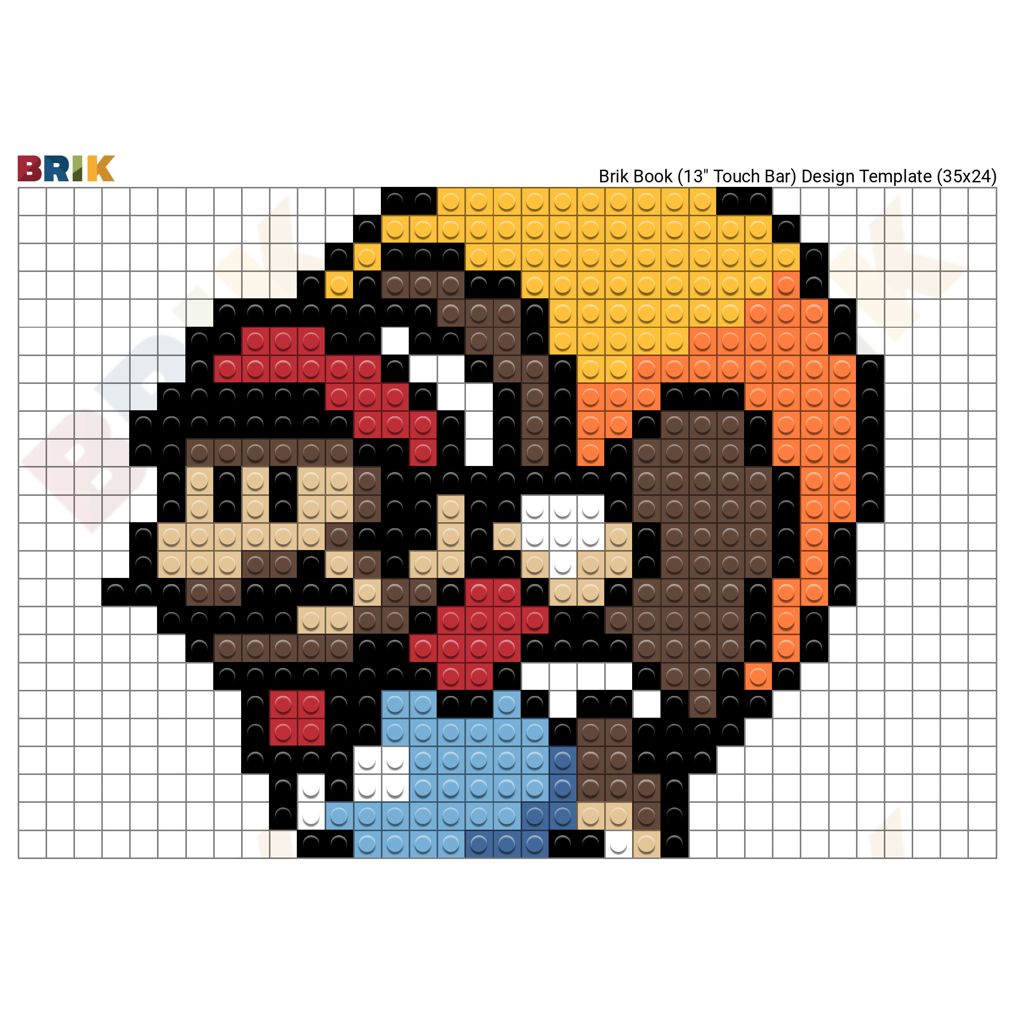 Caped Mario Pixel Art Brik