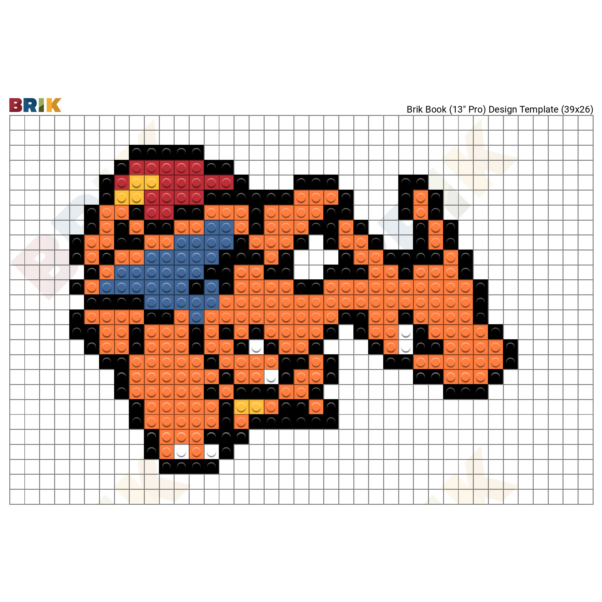 Charizard Pokemon Pixel Art Brik