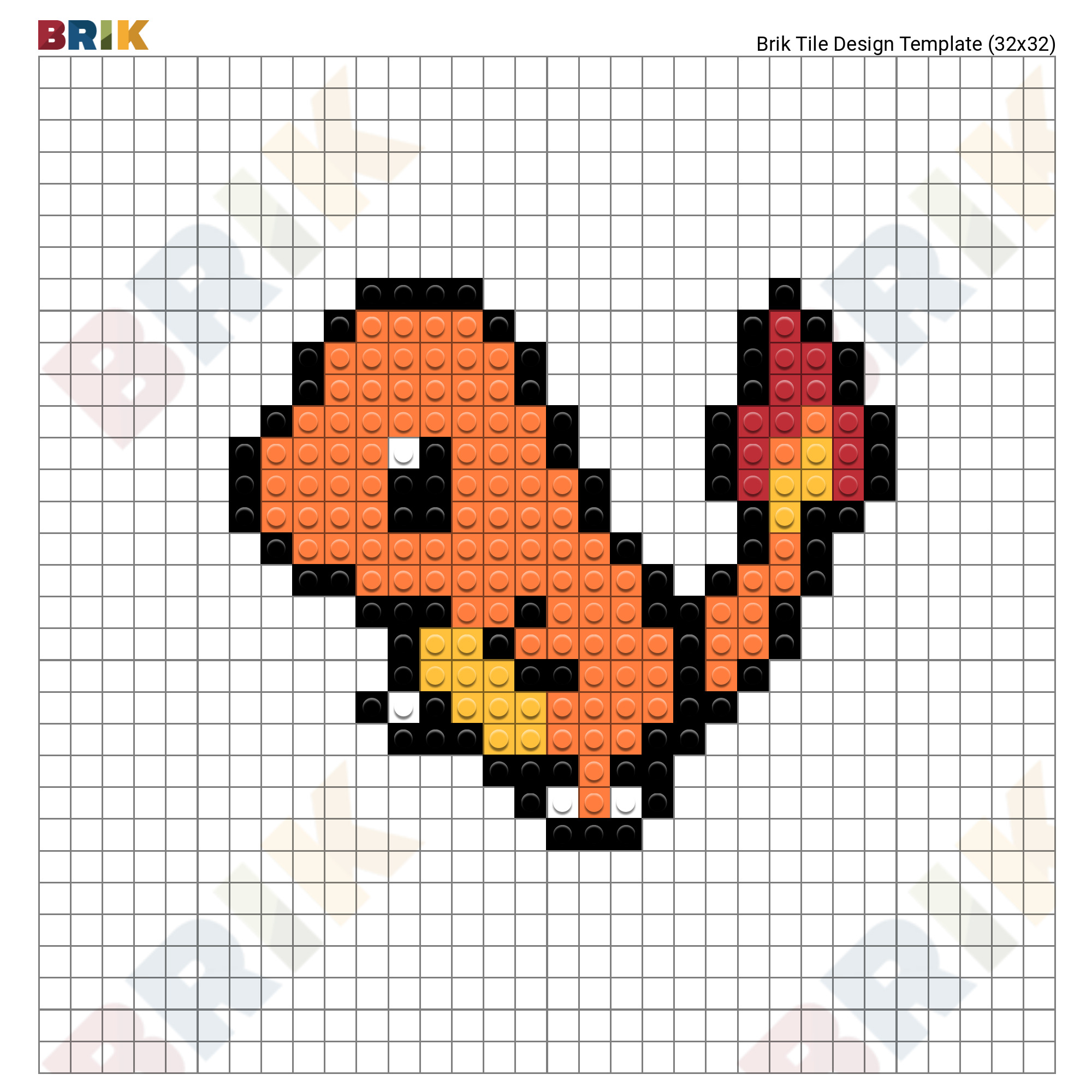 Pokemon Pixel Art 32x32 Grid