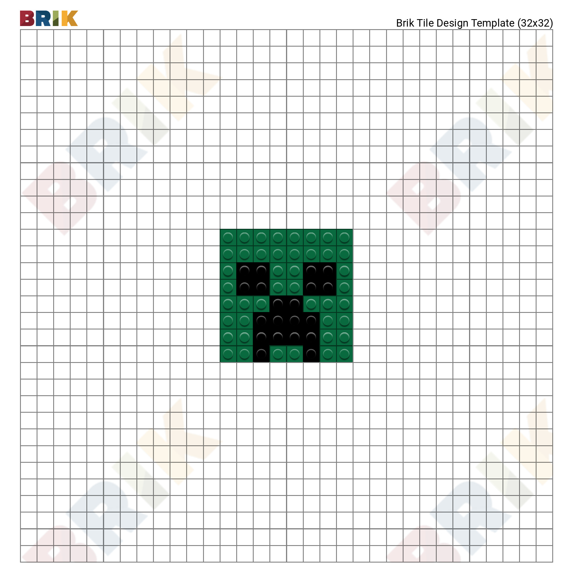 minecraft creeper face pixel art template