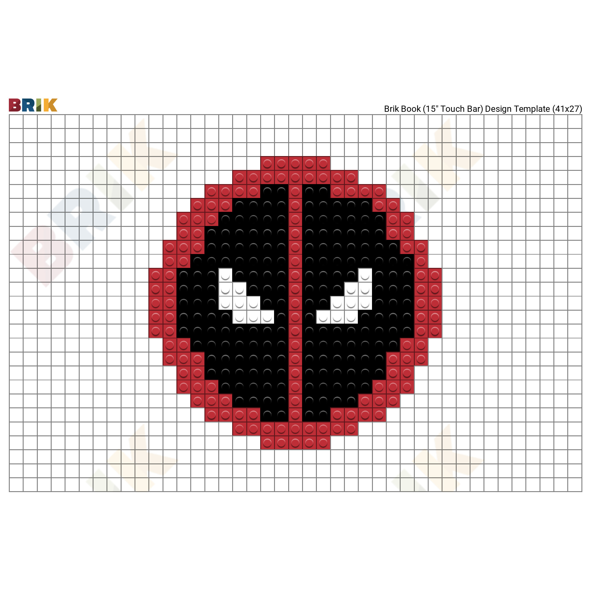 Deadpool Symbol Pixel Art Brik