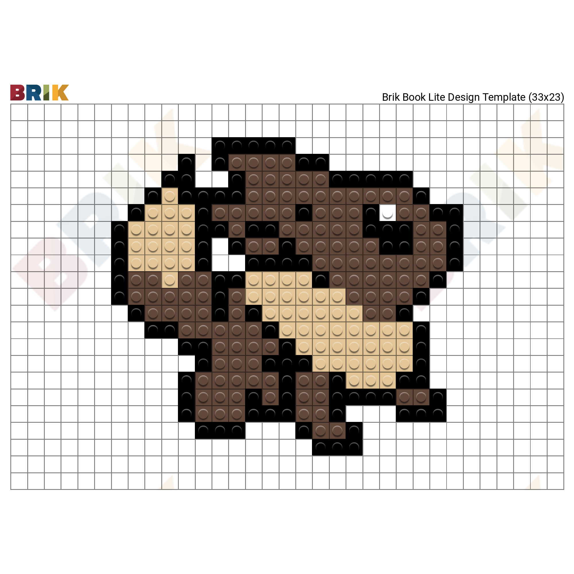 Eevee Pokémon Pixel Art - Pix Brix Instructions 