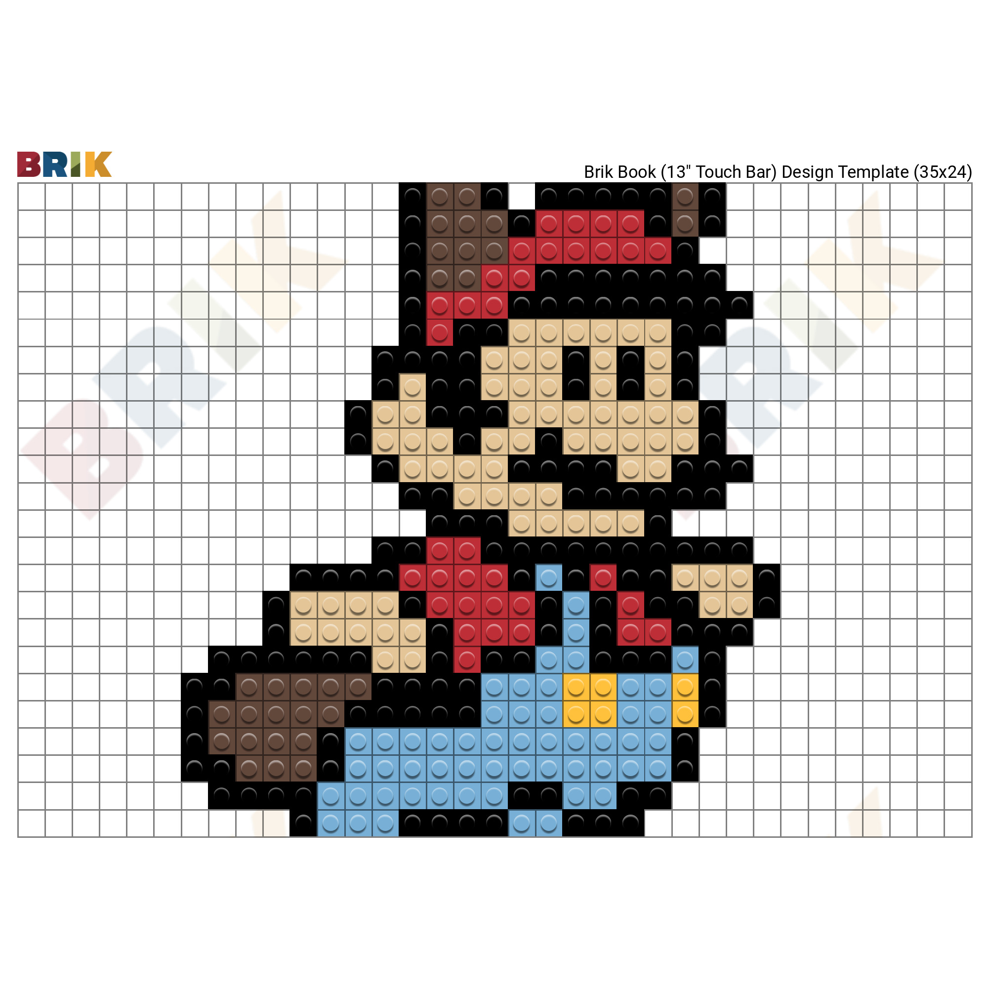 Flying Mario Pixel Art – BRIK