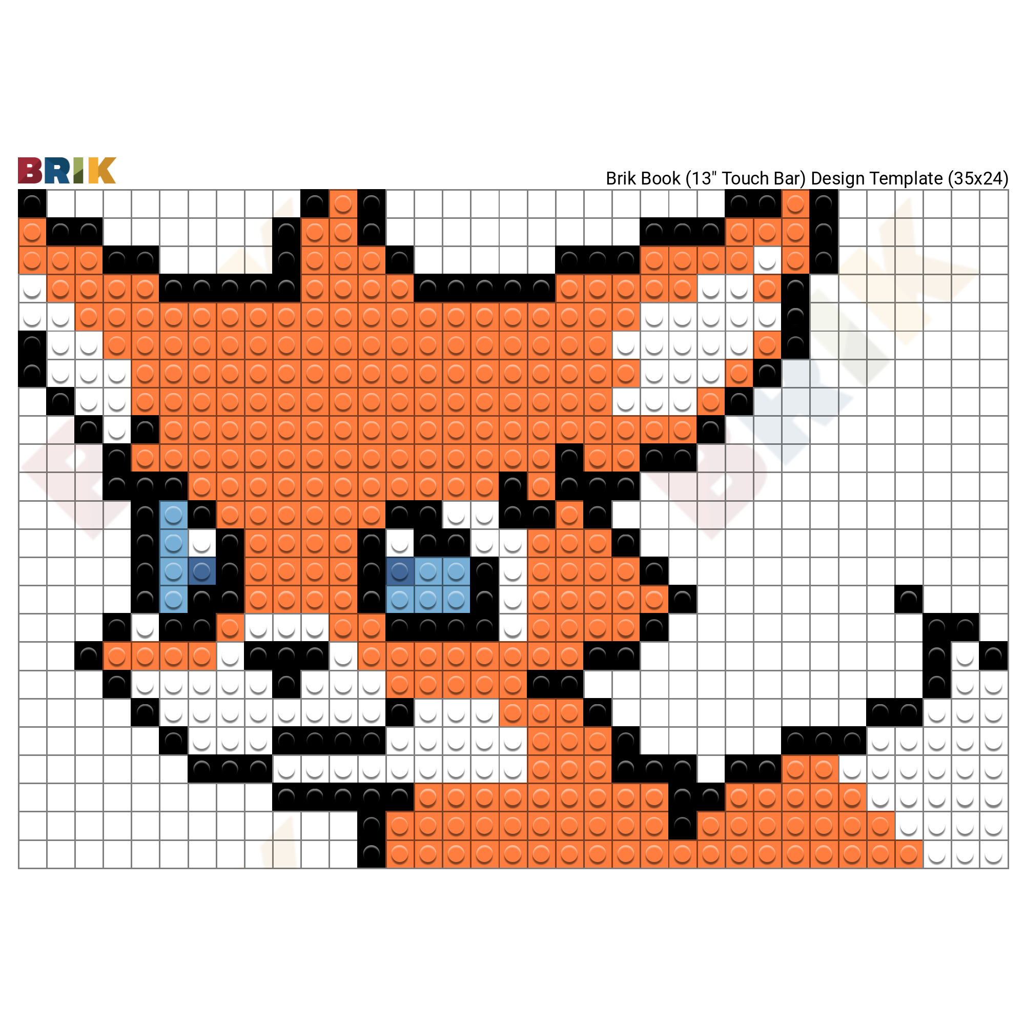 Fox Pixel Art Brik