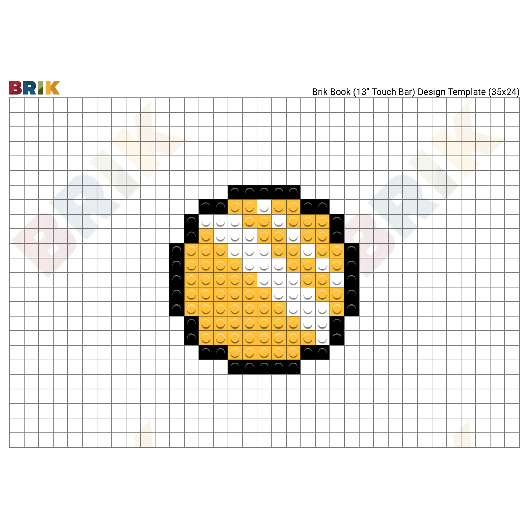 gold ingot pixel art template
