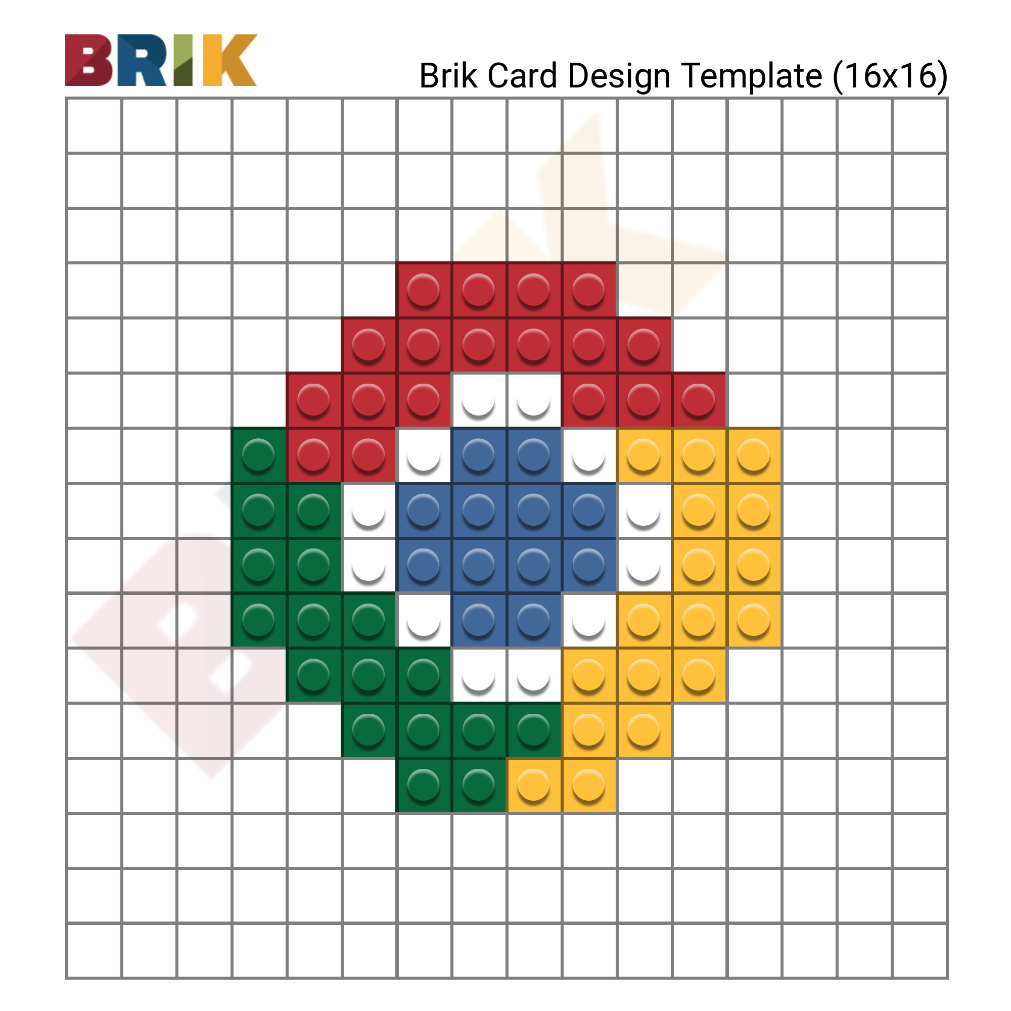 Minecraft Pixel Art Templates: Google Chrome Logo