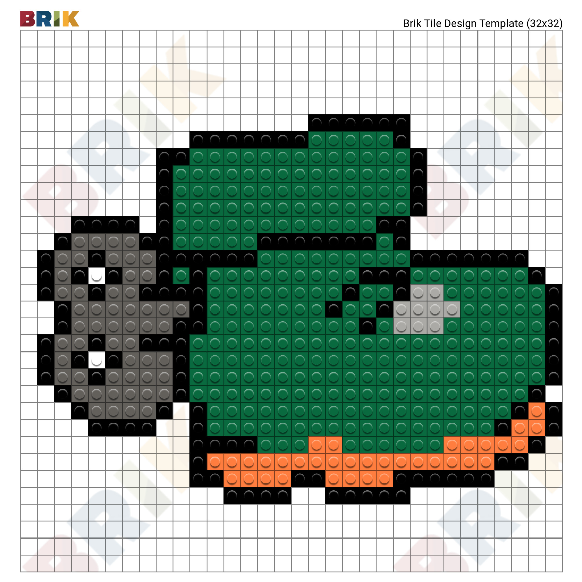 Green Bootsticker Pixel Art \u2013 BRIK