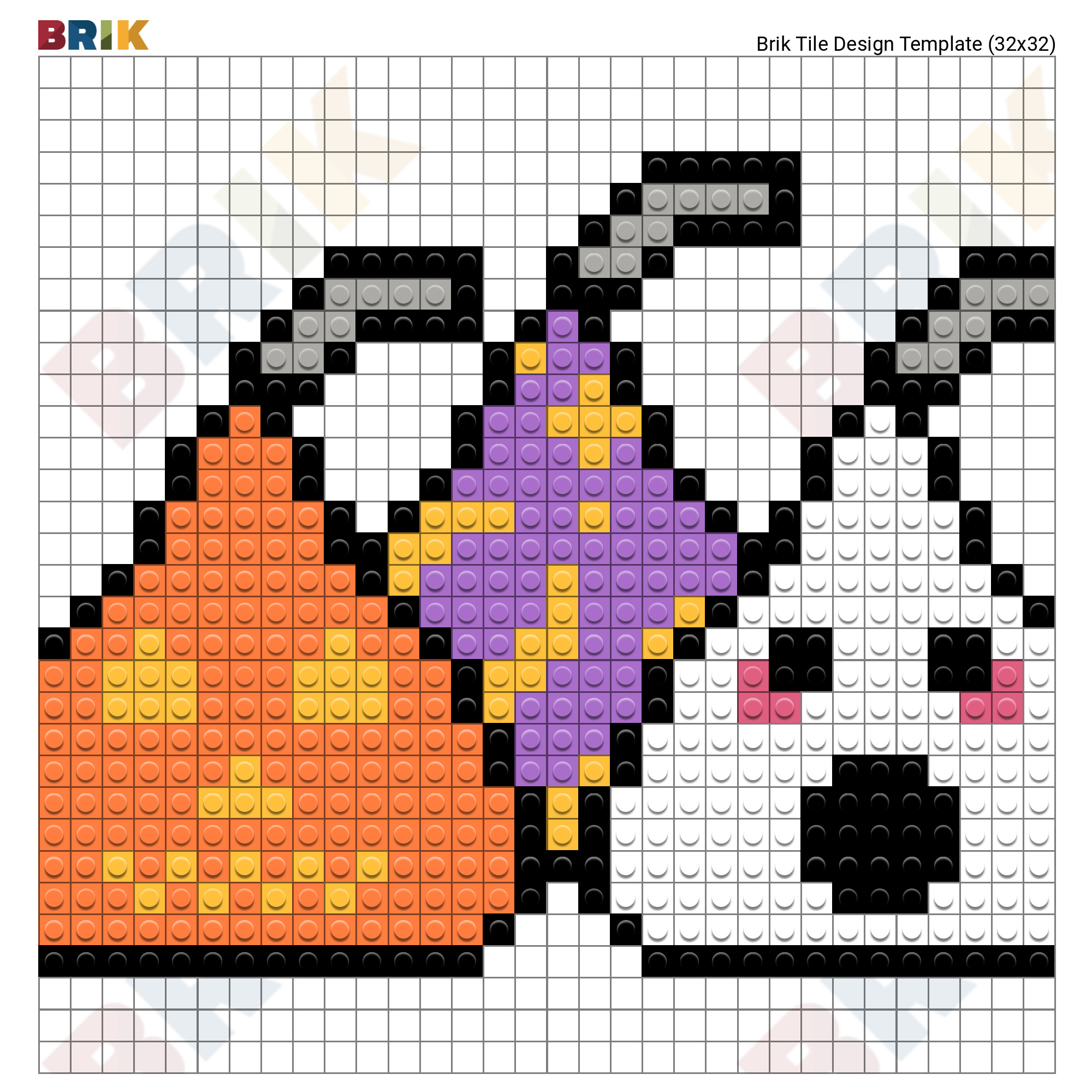 Pixel Halloween Embroidery