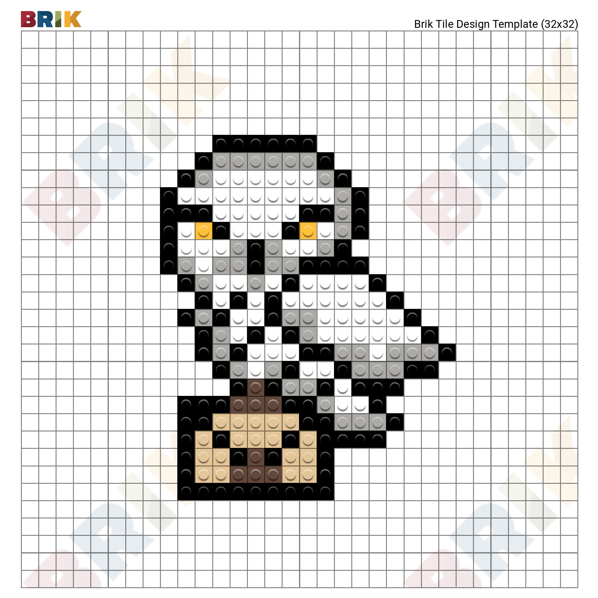 Easy Pixel Art 32X32 Grid - bmp-front