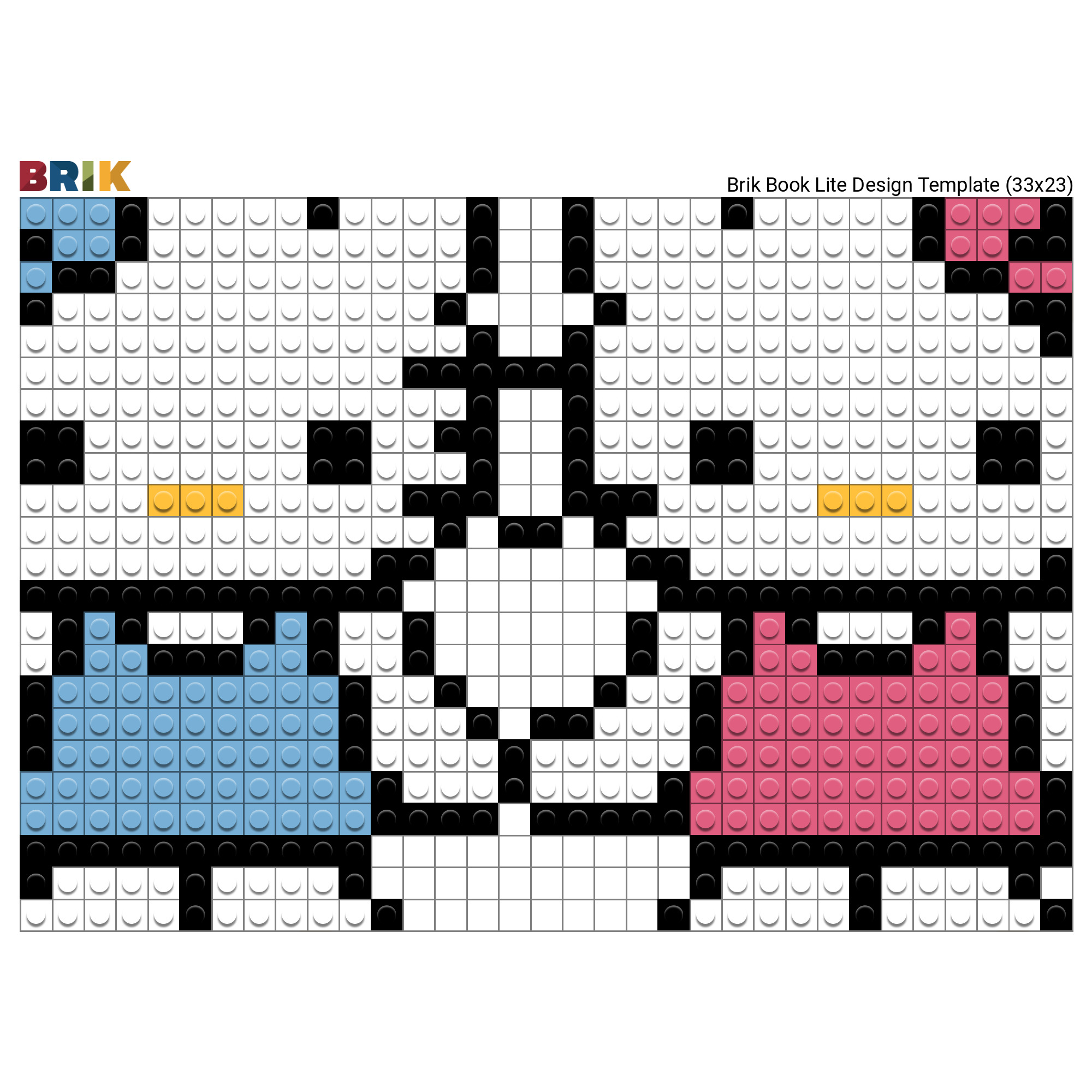 Hello Kitty Pixel Art Wall Poster - Build Your Own with Bricks! - BRIK