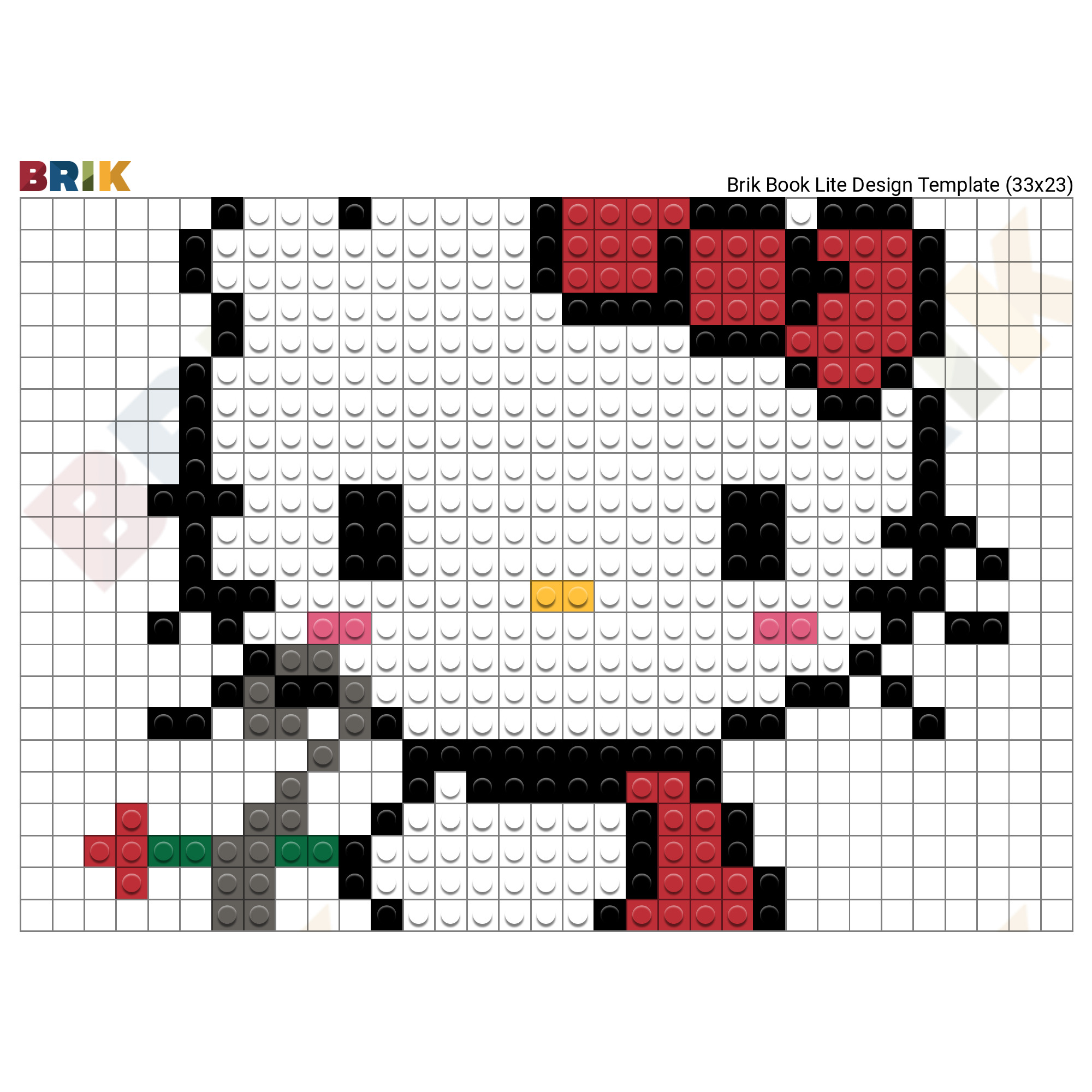 Hello Kitty Pixel Art Brik