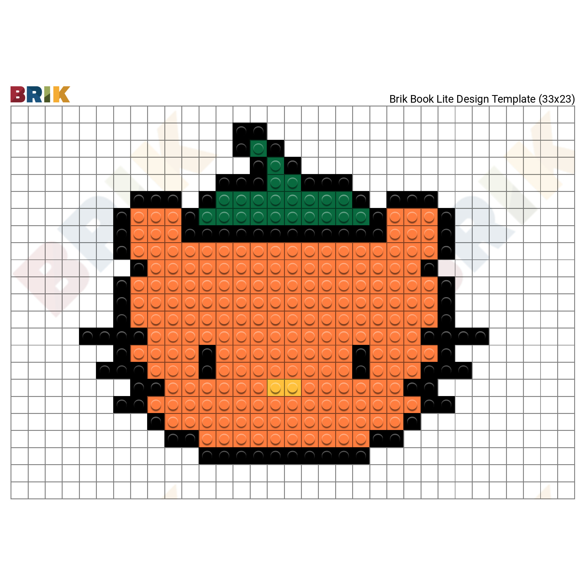 Hello Kitty Pumpkin Pixel Art – BRIK