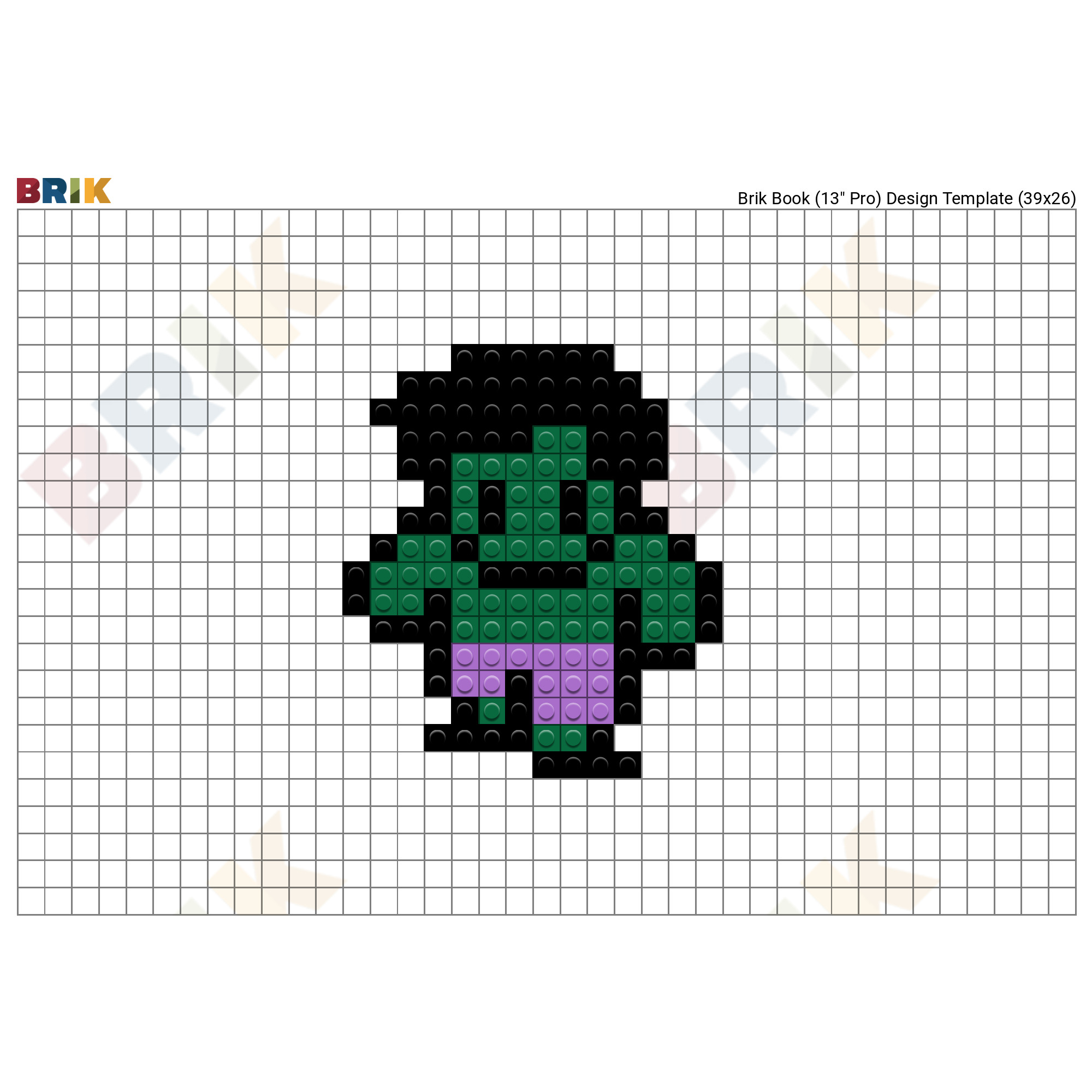 Hulk Pixel Art Brik