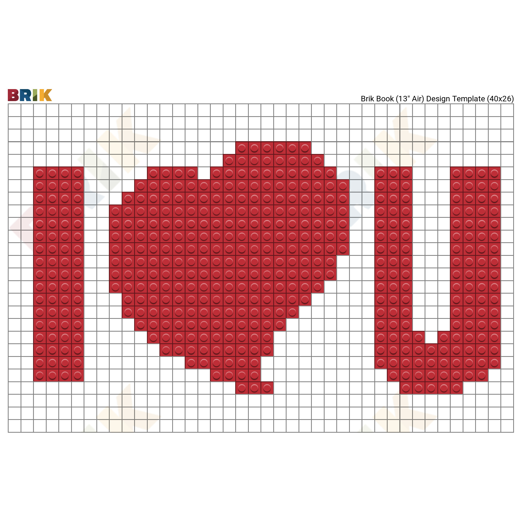 I Love You Pixel Art Brik