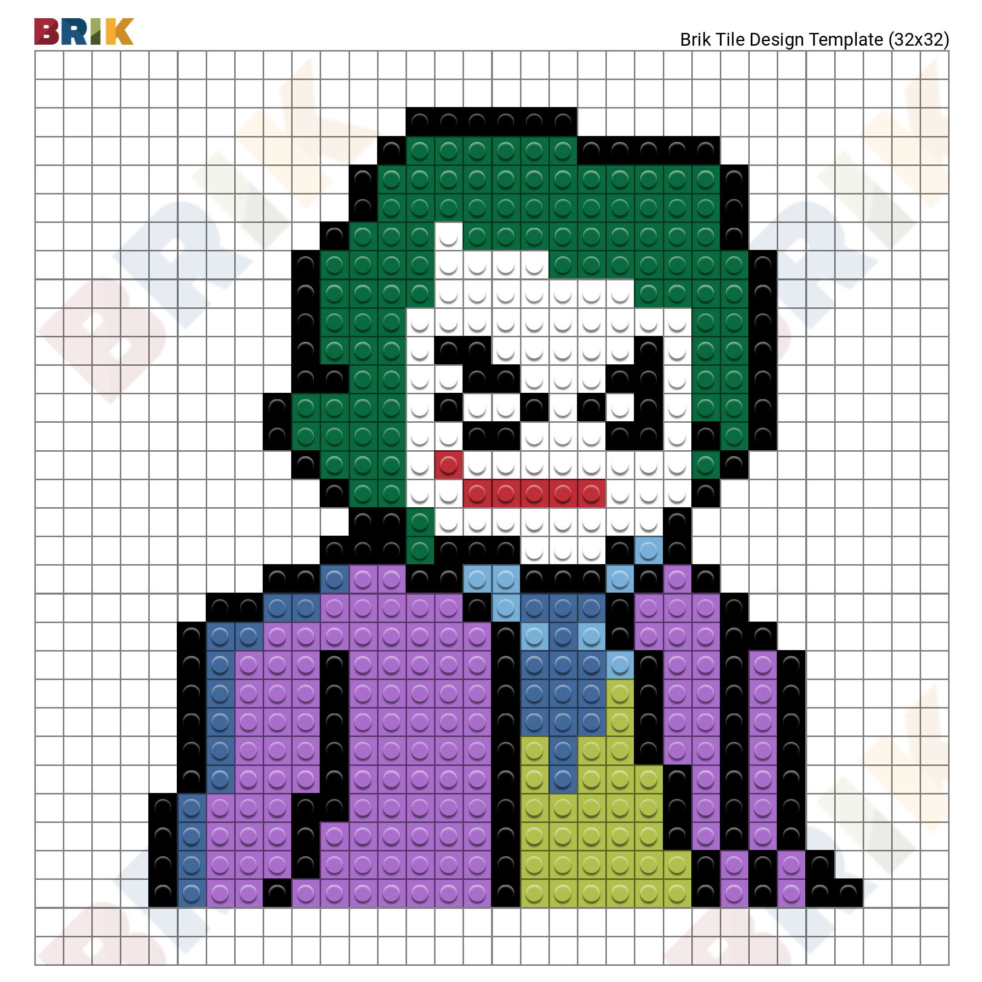 Joker pixel art grid