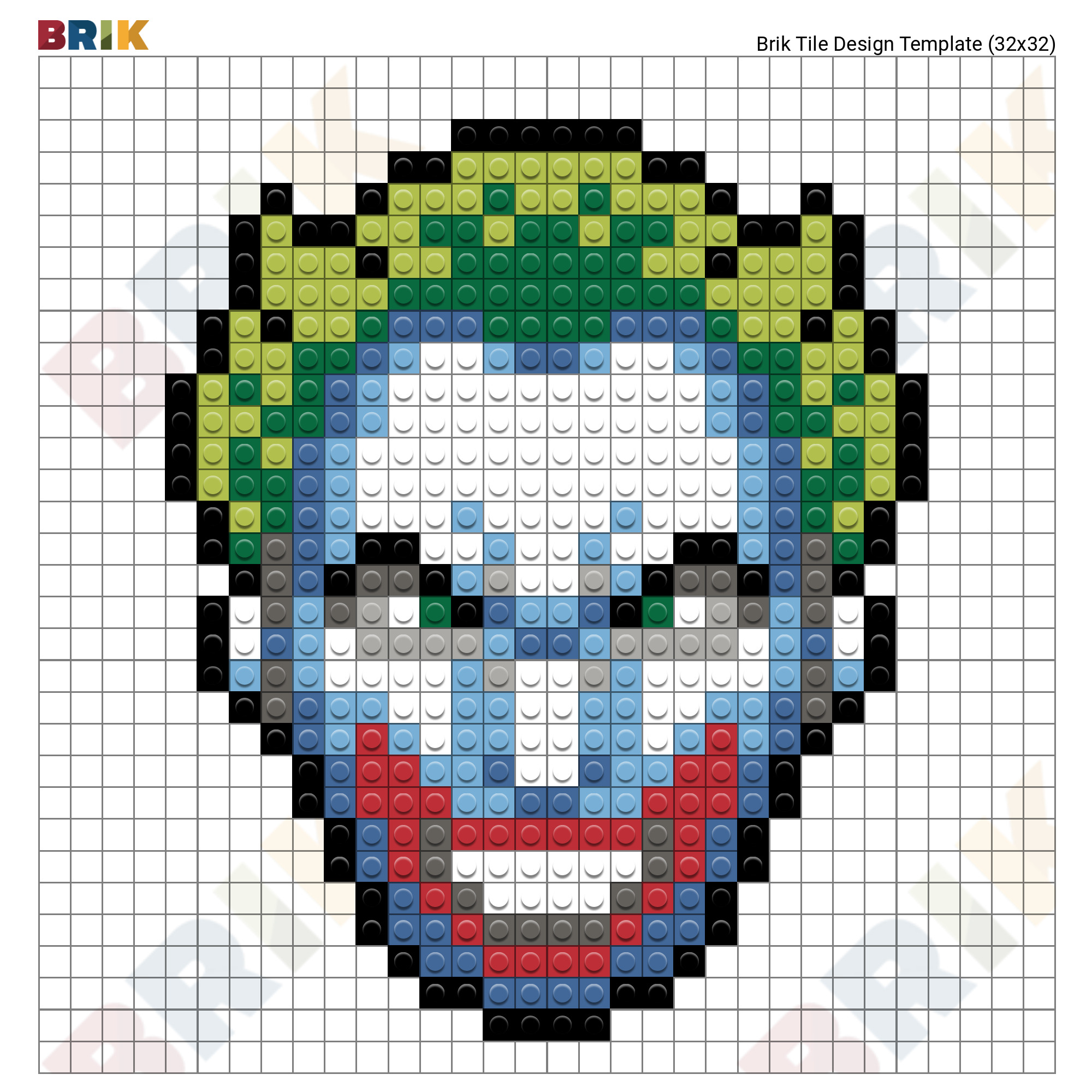 Joker pixel art grid