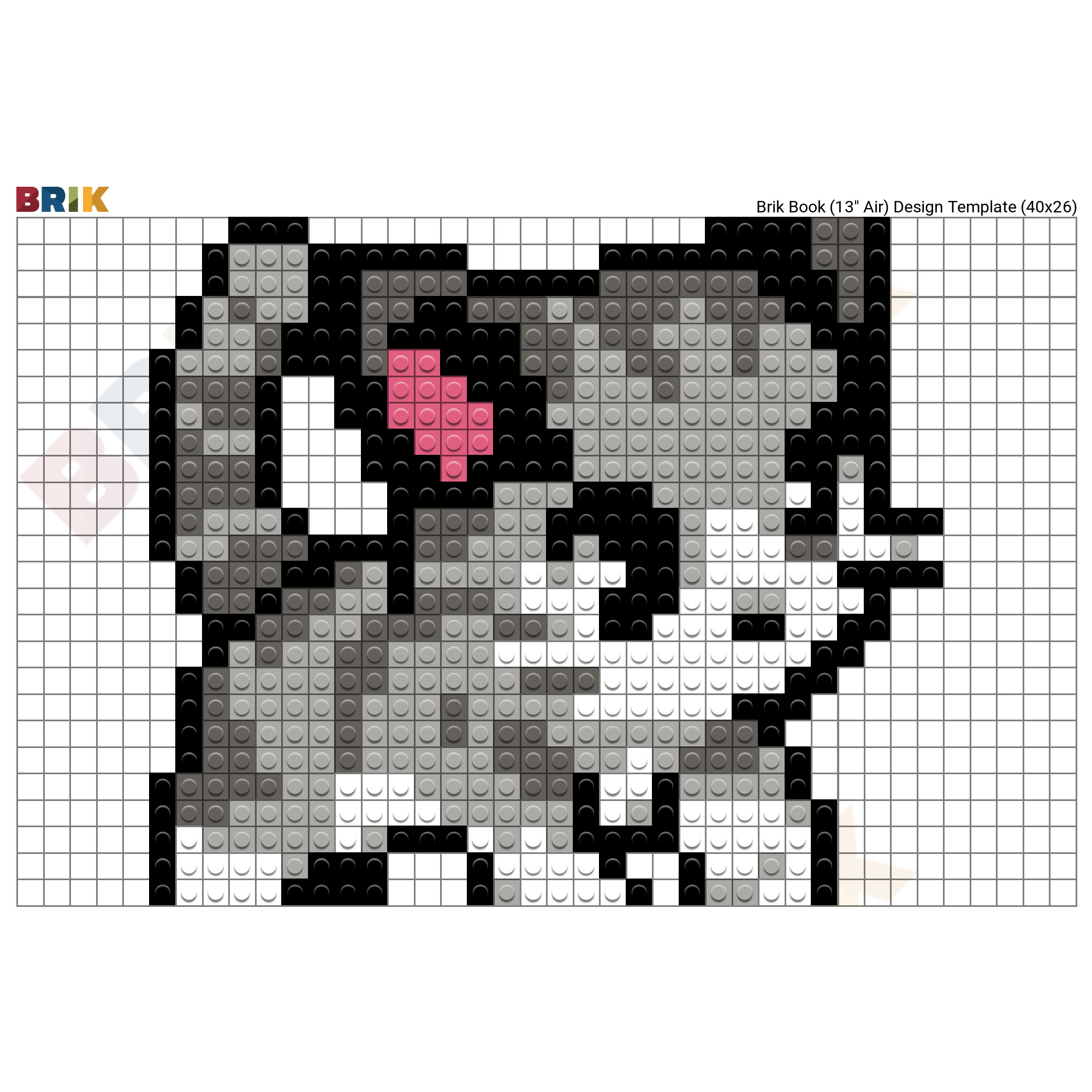 Pixel Art Kawaii Cuadriculado Panda