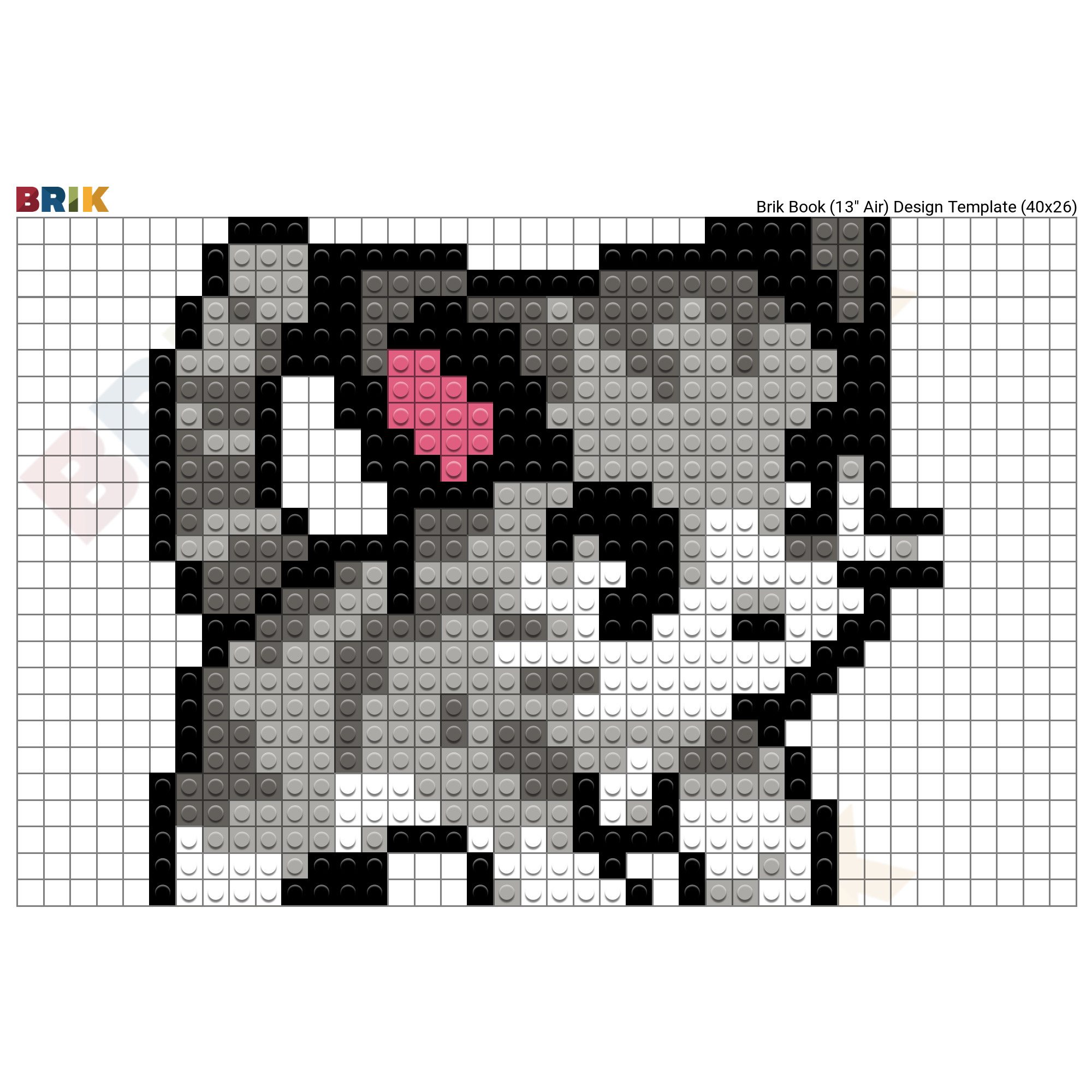 Handmade Pixel Art 32x32 Dots DIY Painting Cartoon Cat Frame