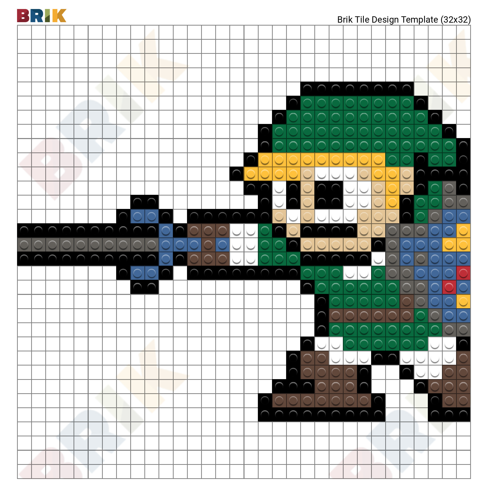 Pixel Art On A Grid X