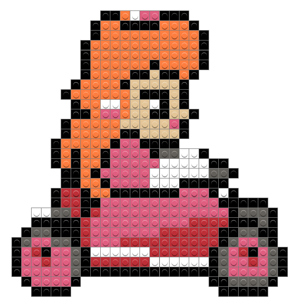 Mario Kart Princess Peach Pixel Art Brik
