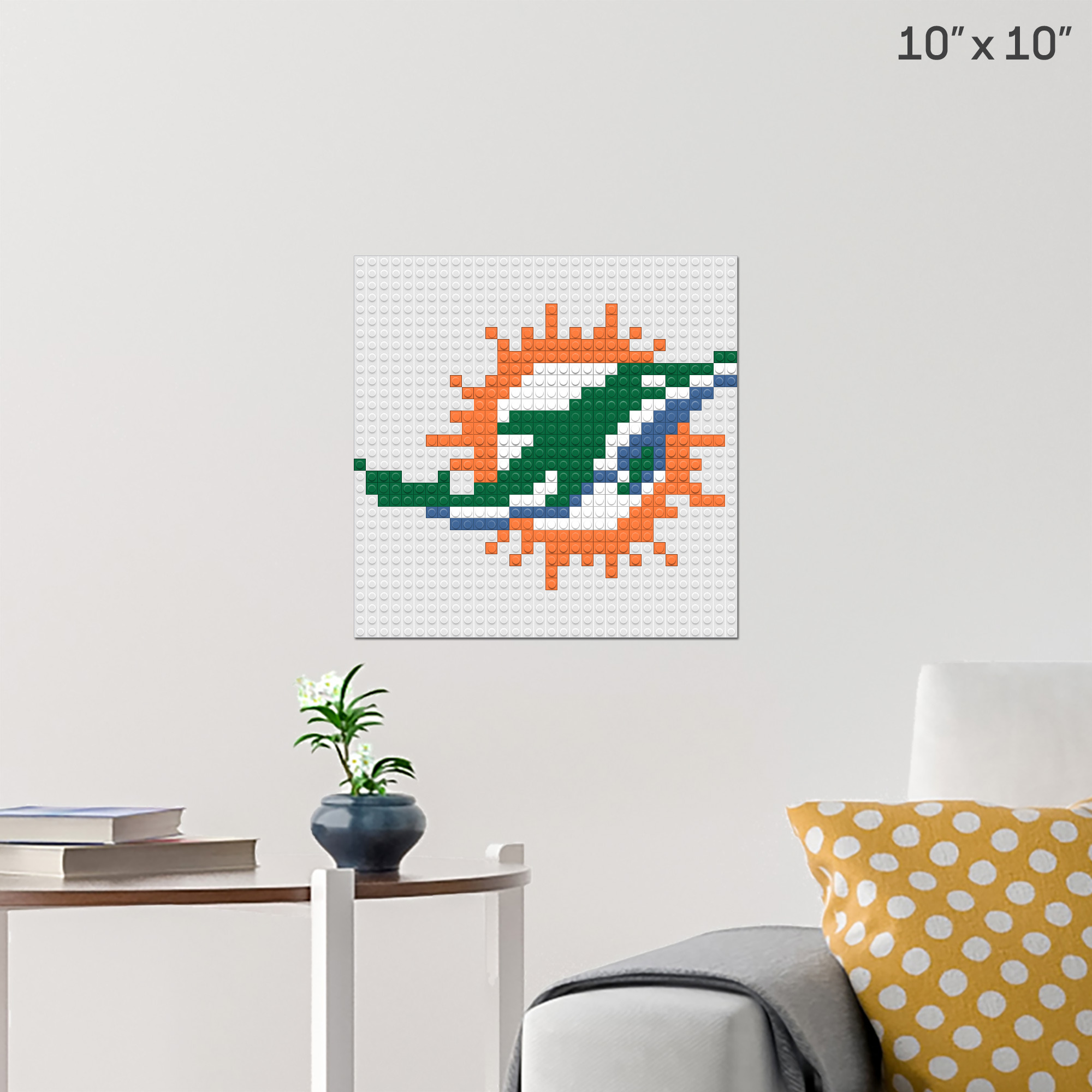 Minecraft: Pixel Art Tutorial and Showcase: Miami Dolphins Logo (NFL) 