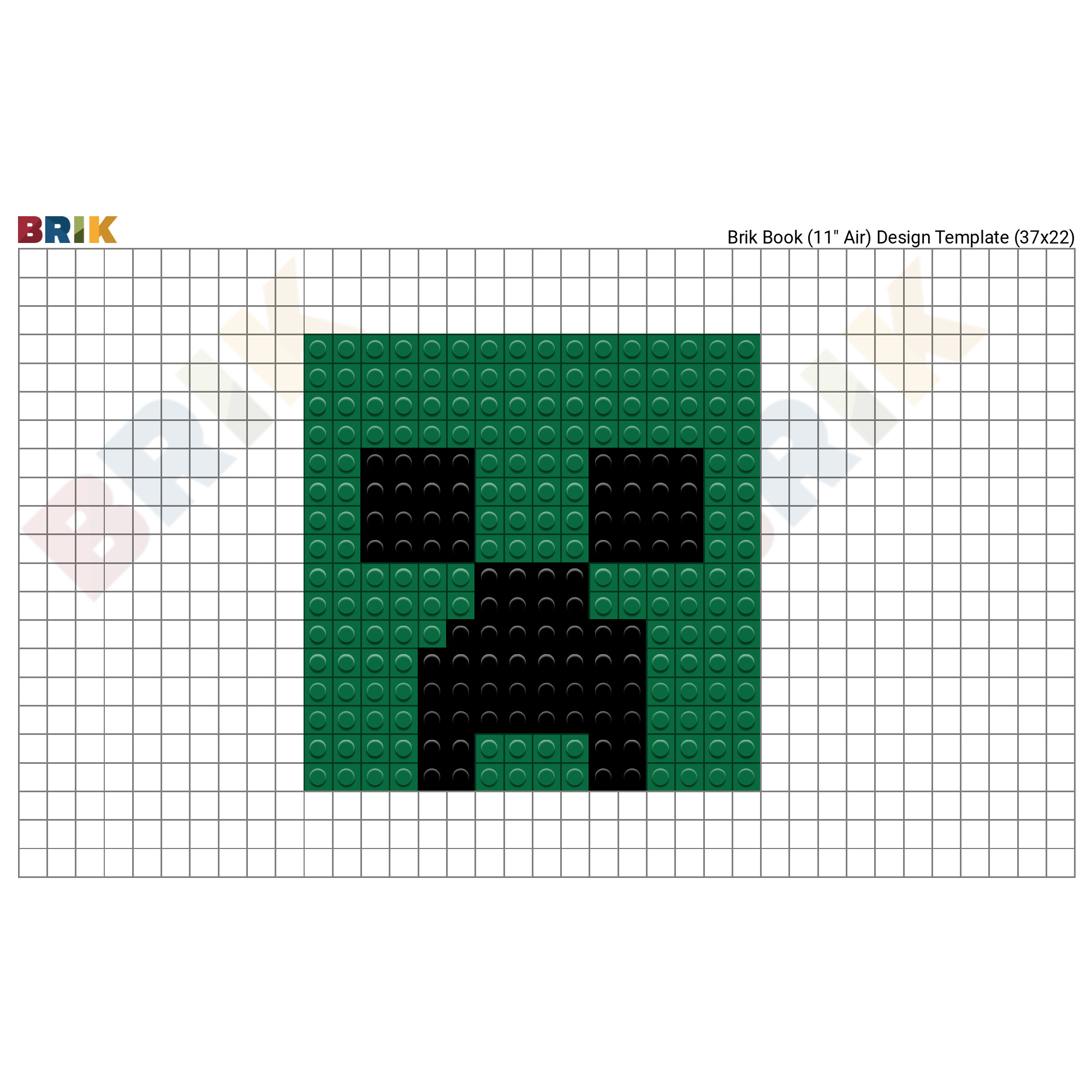 Minecraft Creeper Pixel Art Template / This minecraft pixel art let's....