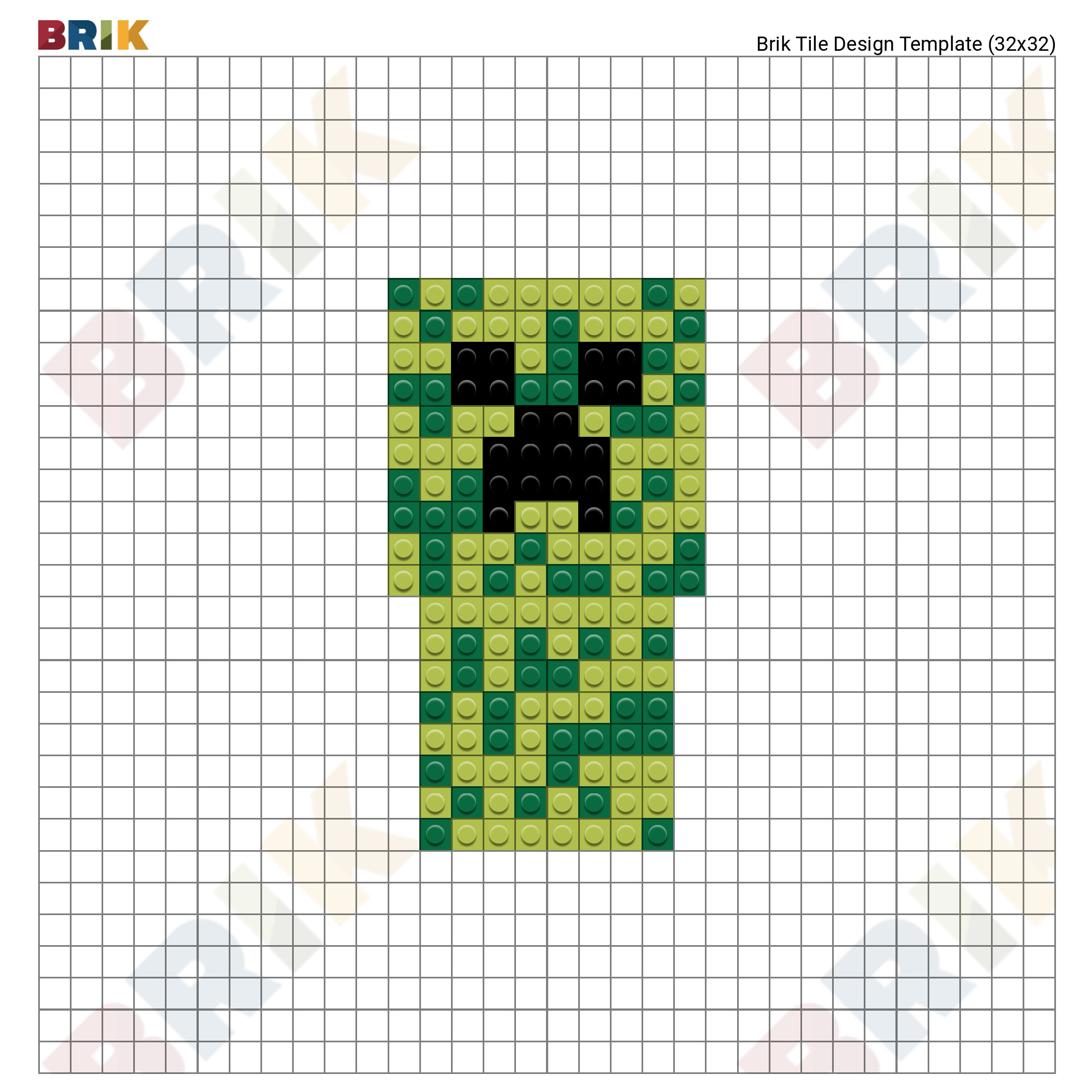 Creeper Face Pixel Art – BRIK