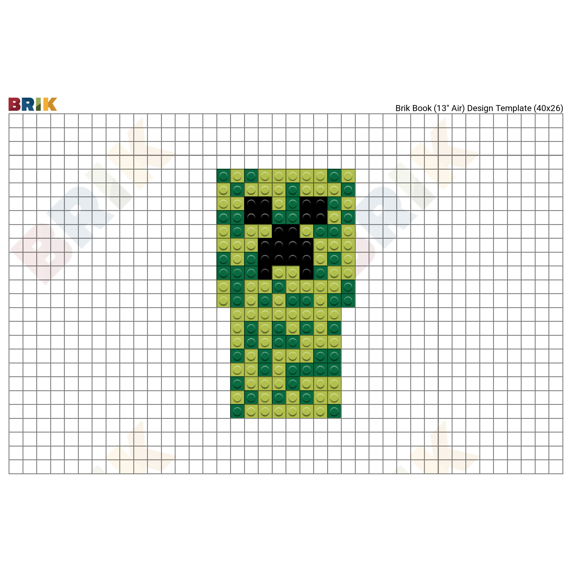 Creeper Face Pixel Art – BRIK