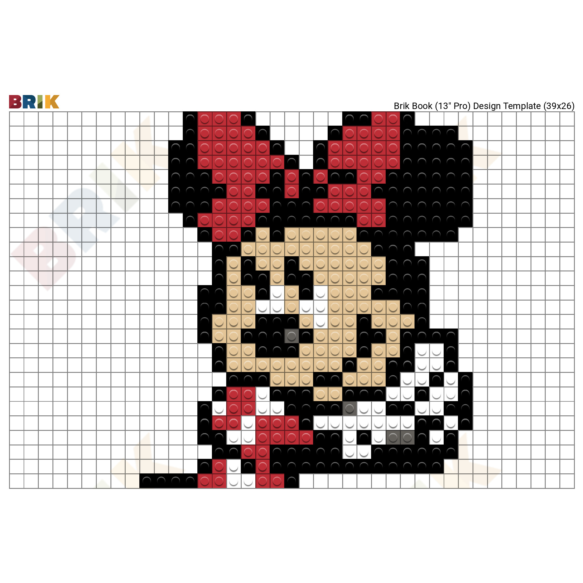 Minnie Mouse Pixel Art Brik