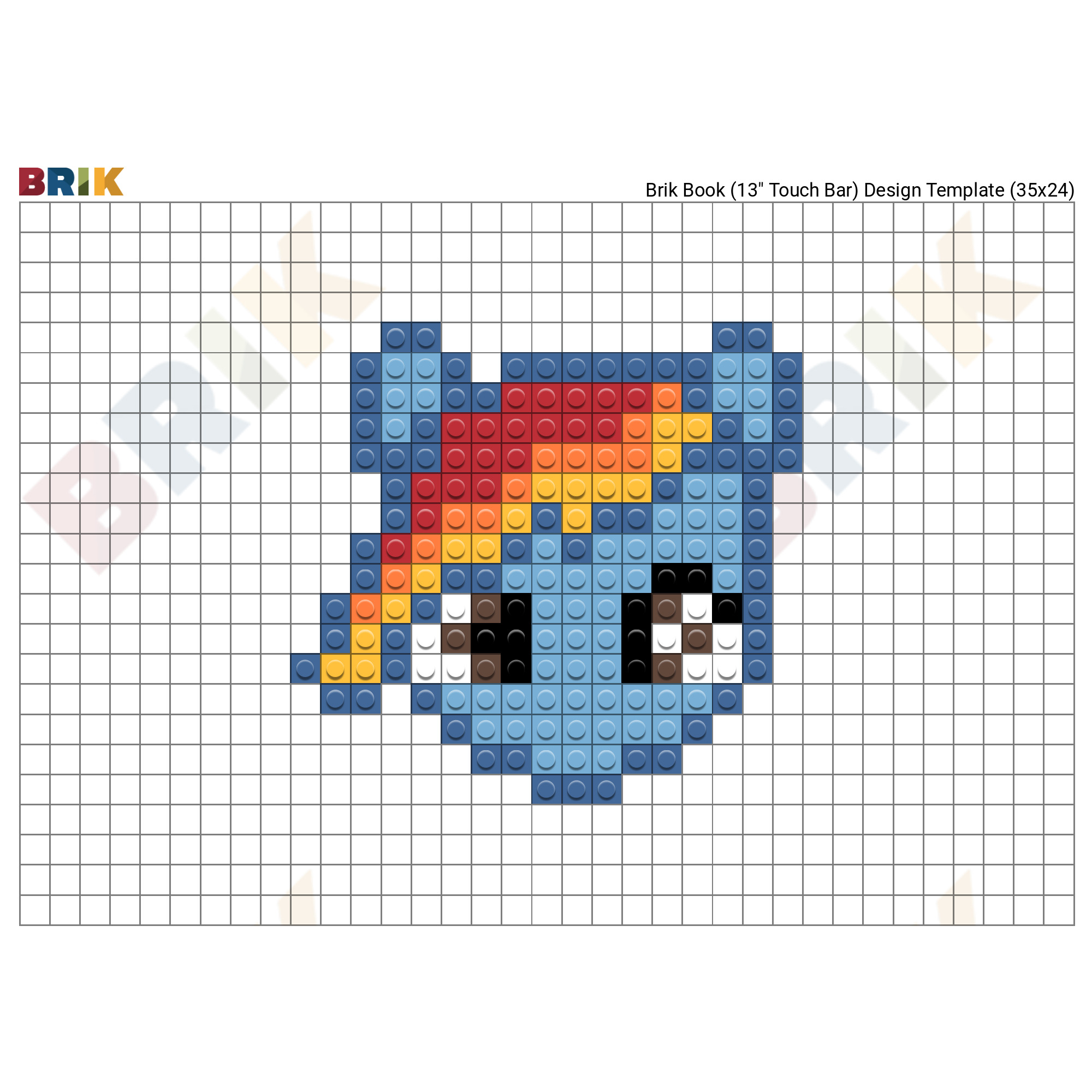 Pixel Art Grid Easy Small Rectangle Circle