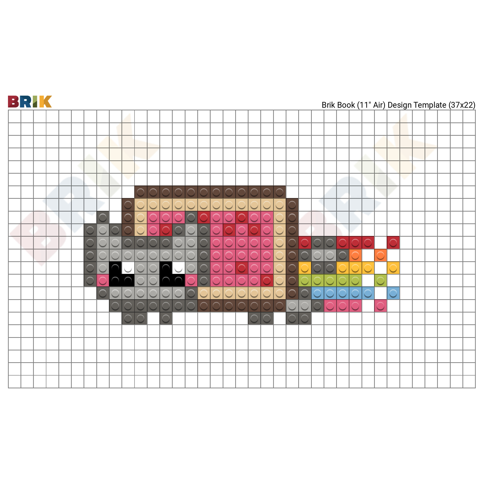 Minecraft Pixel Art Templates: Nyan Cat