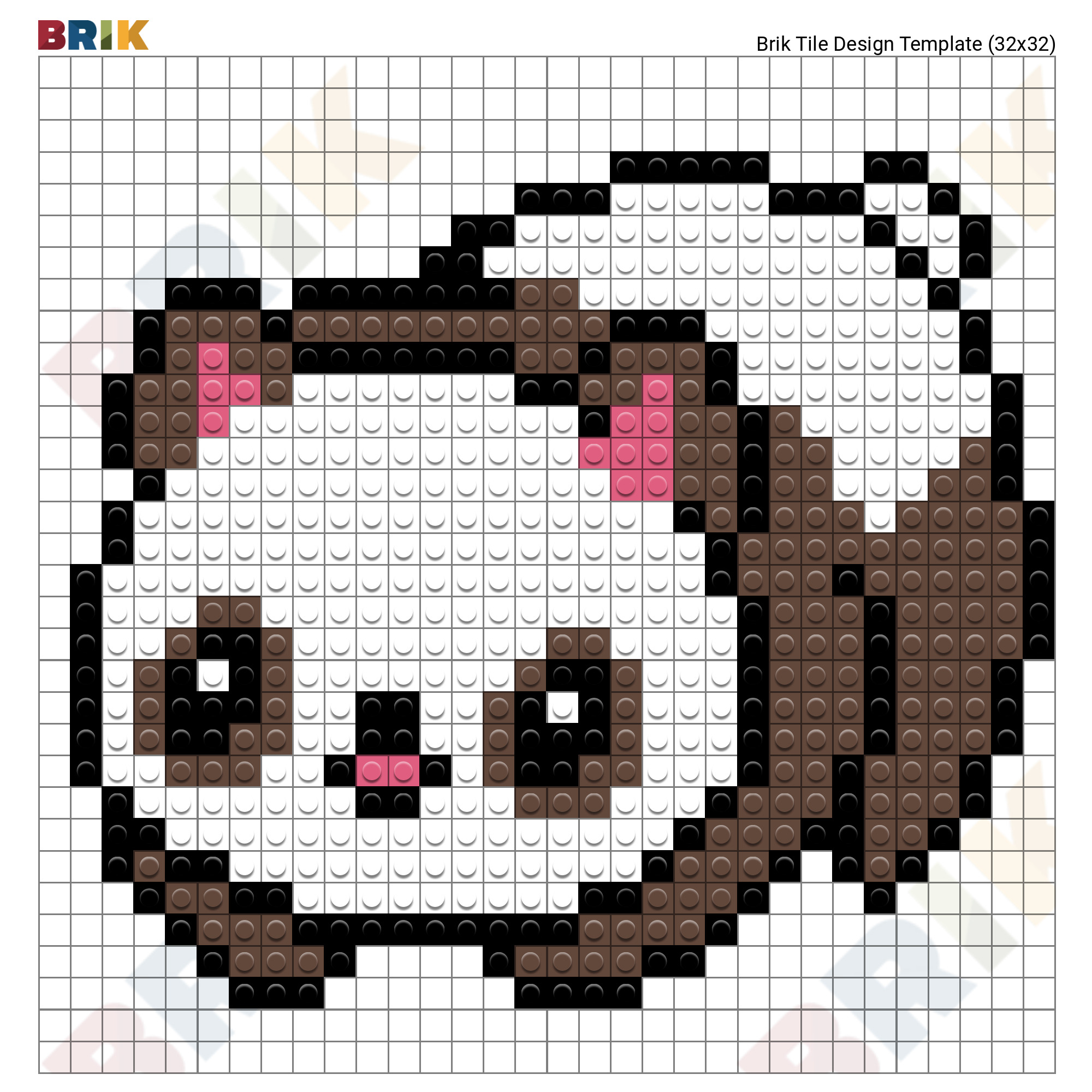 minecraft panda pixel art grid