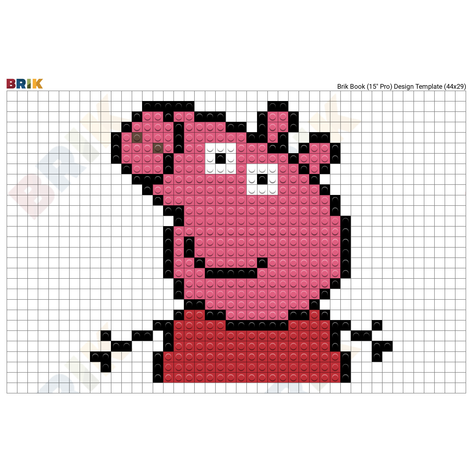 Peppa Pig Pixel Art Brik