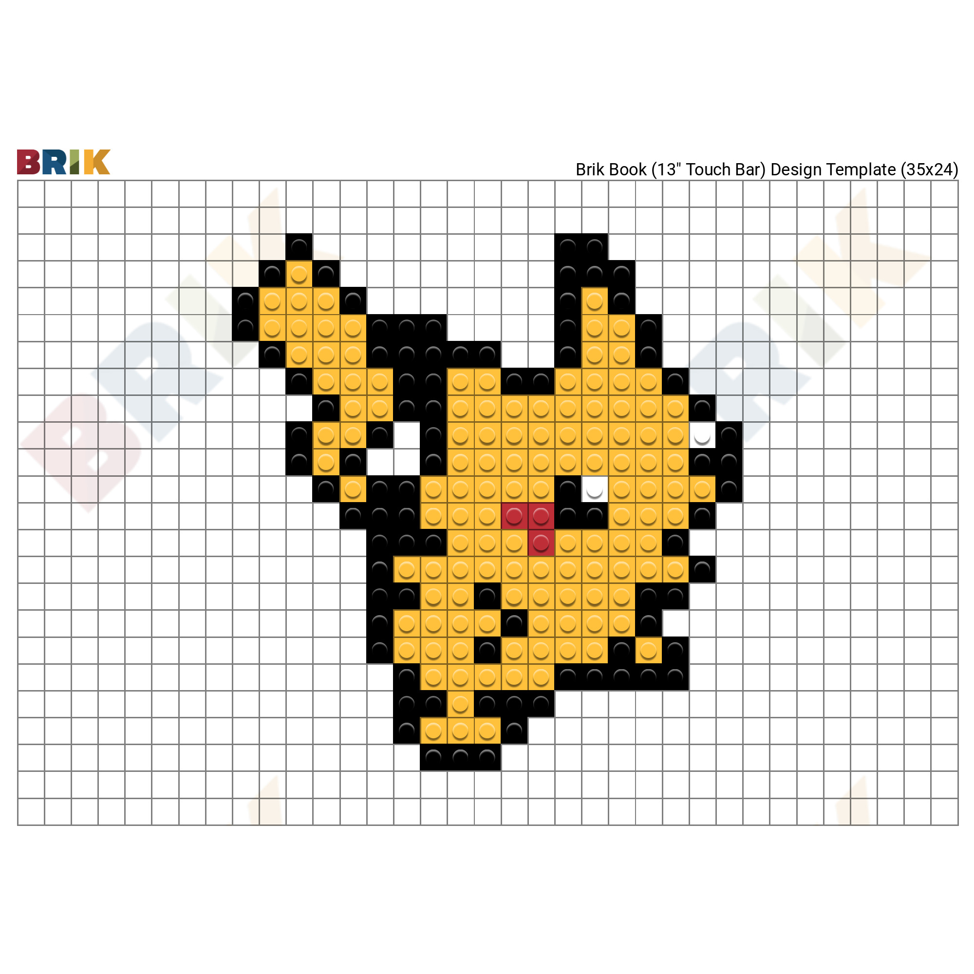 Sleepy Pikachu Pixel Art – BRIK