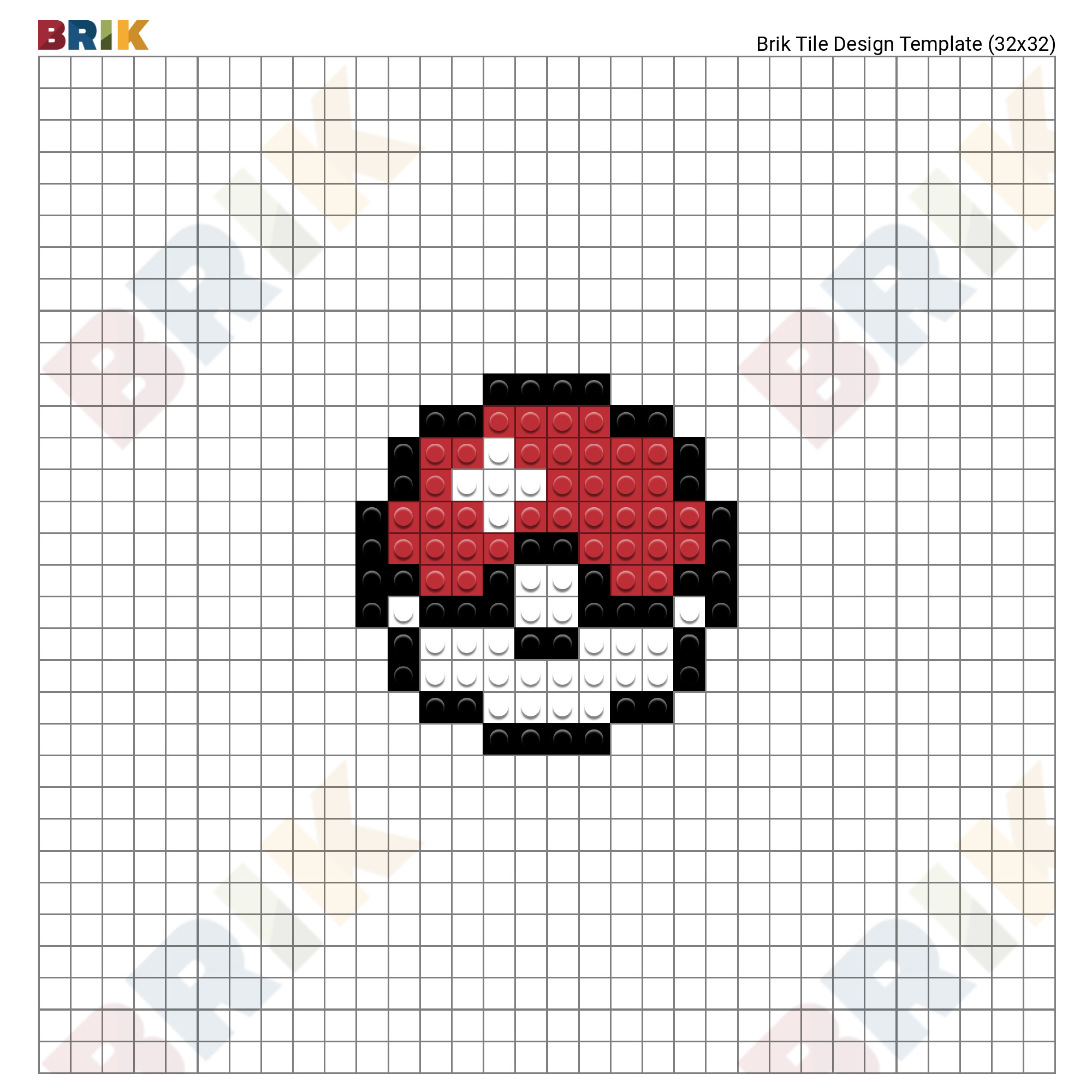 Beautiful cute pixel art grid 32x32 for your projects