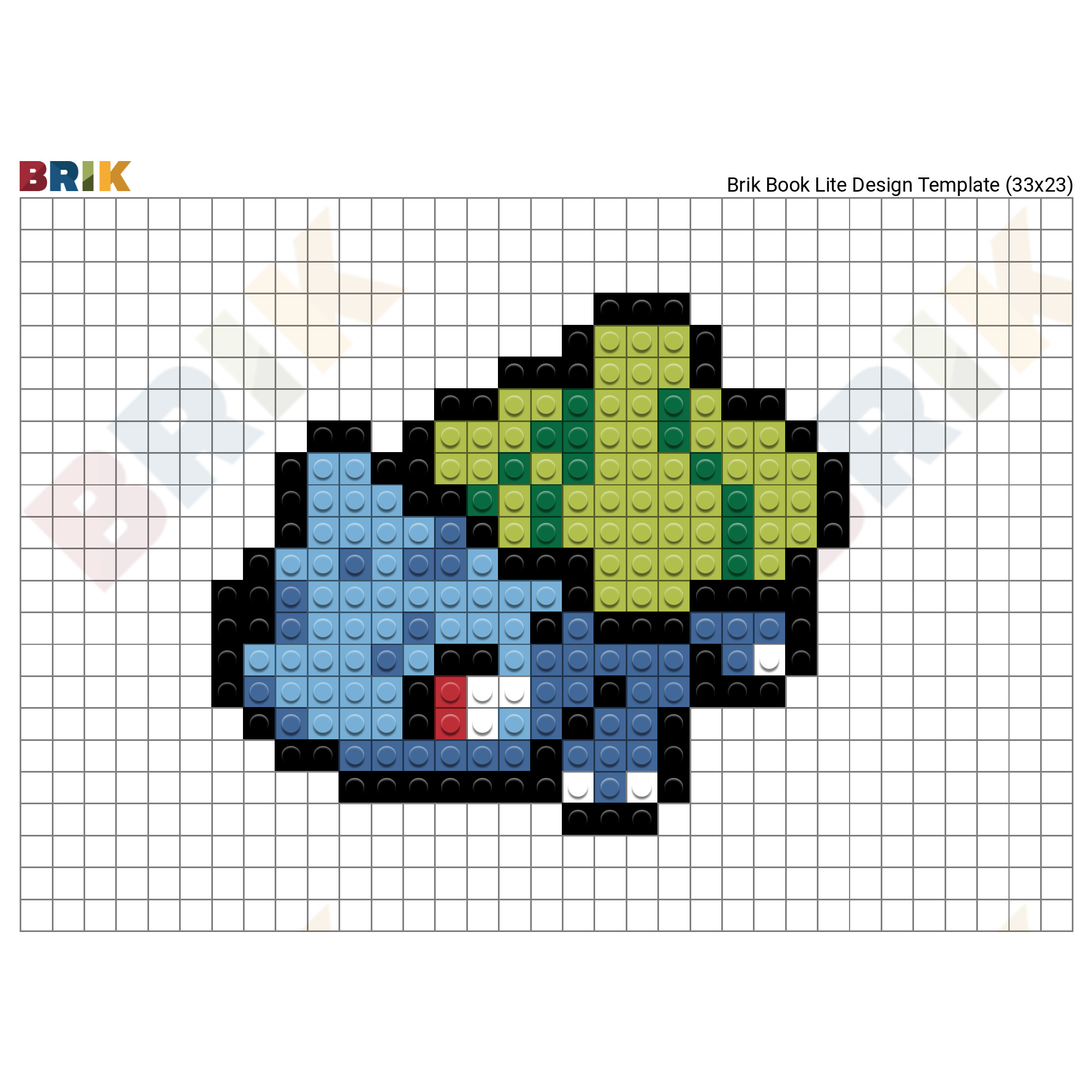 Pokemon Bulbasaur Pixel Art Brik