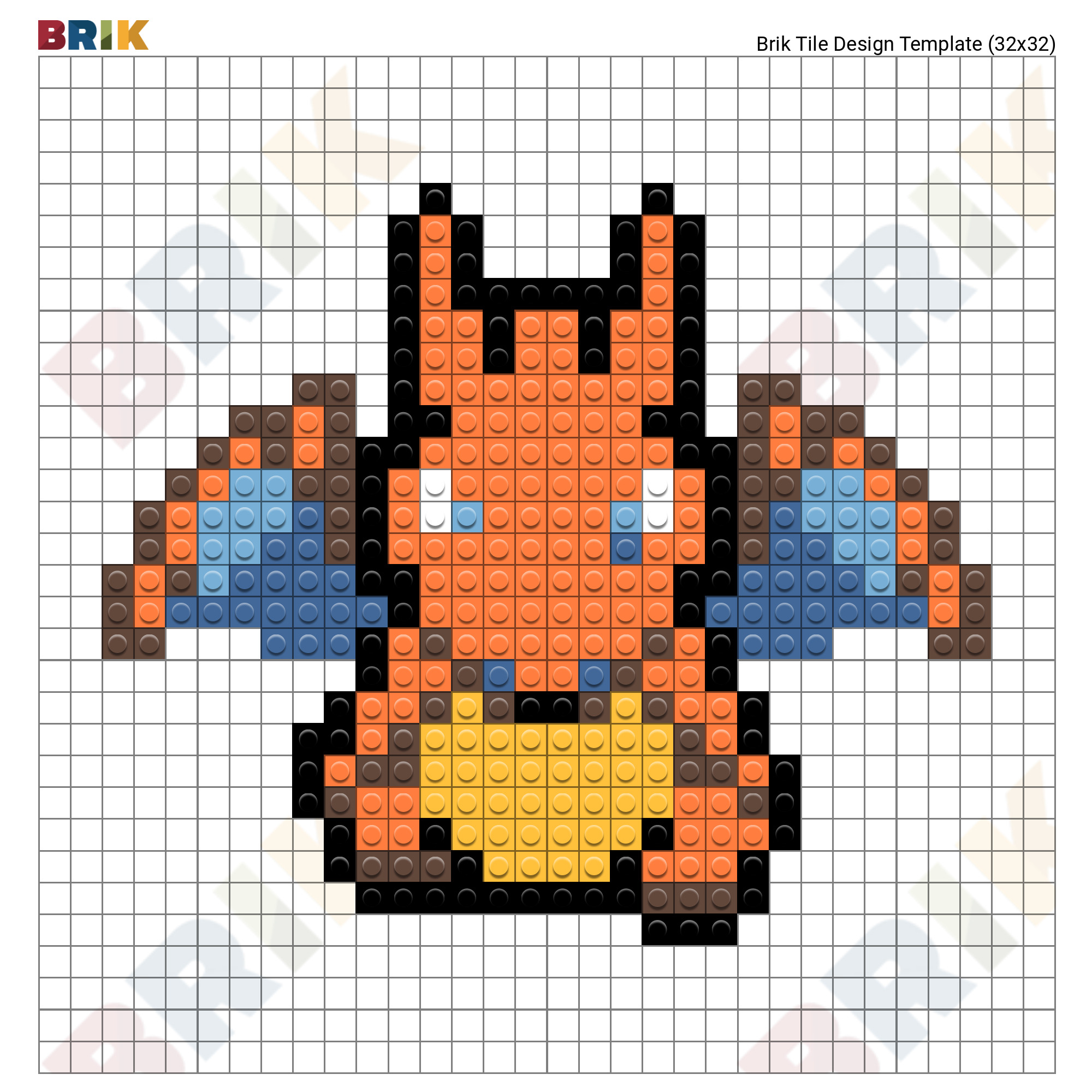 Pokemon Pixel Art 32x32 Grid