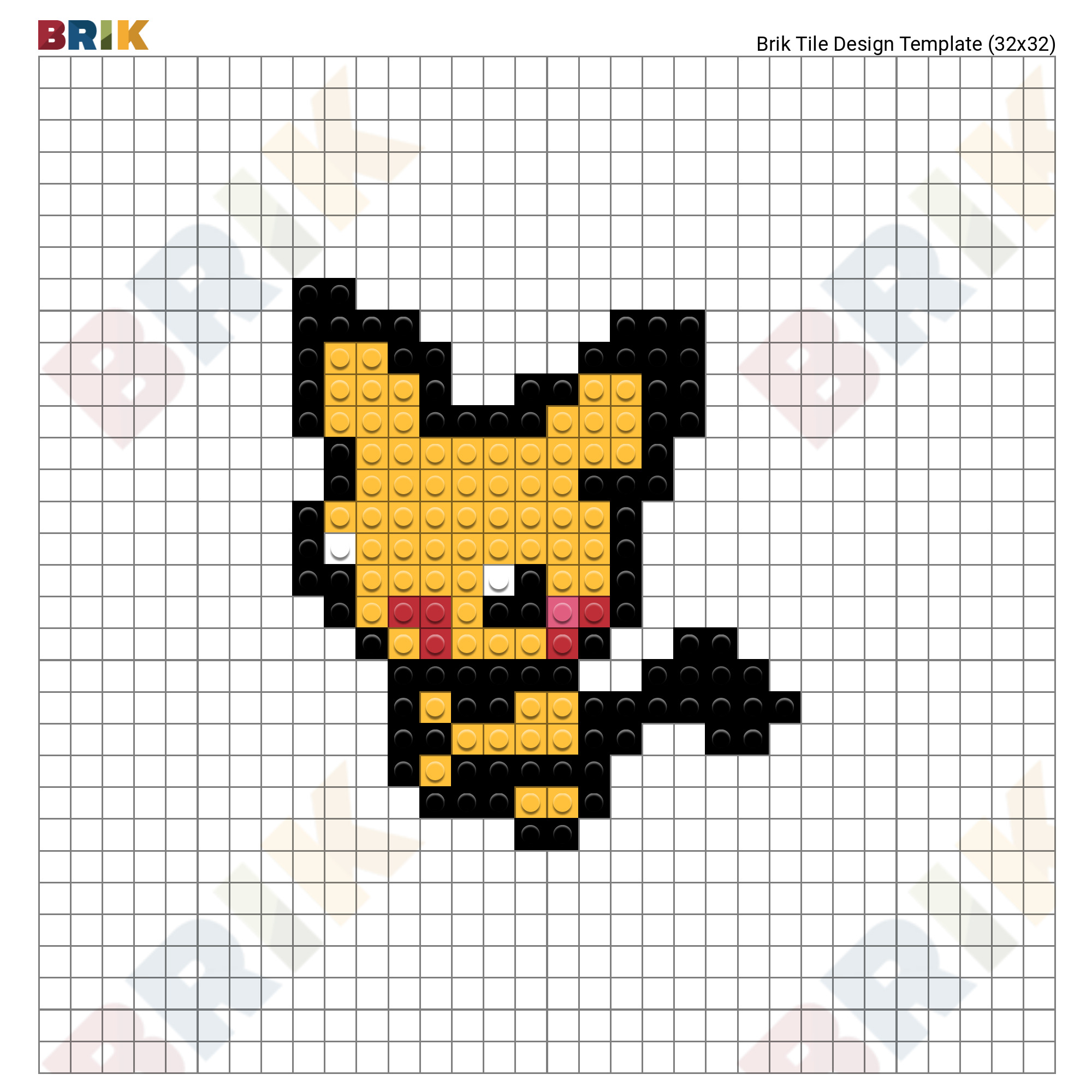 Pokemon Pichu Pixel Art Brik