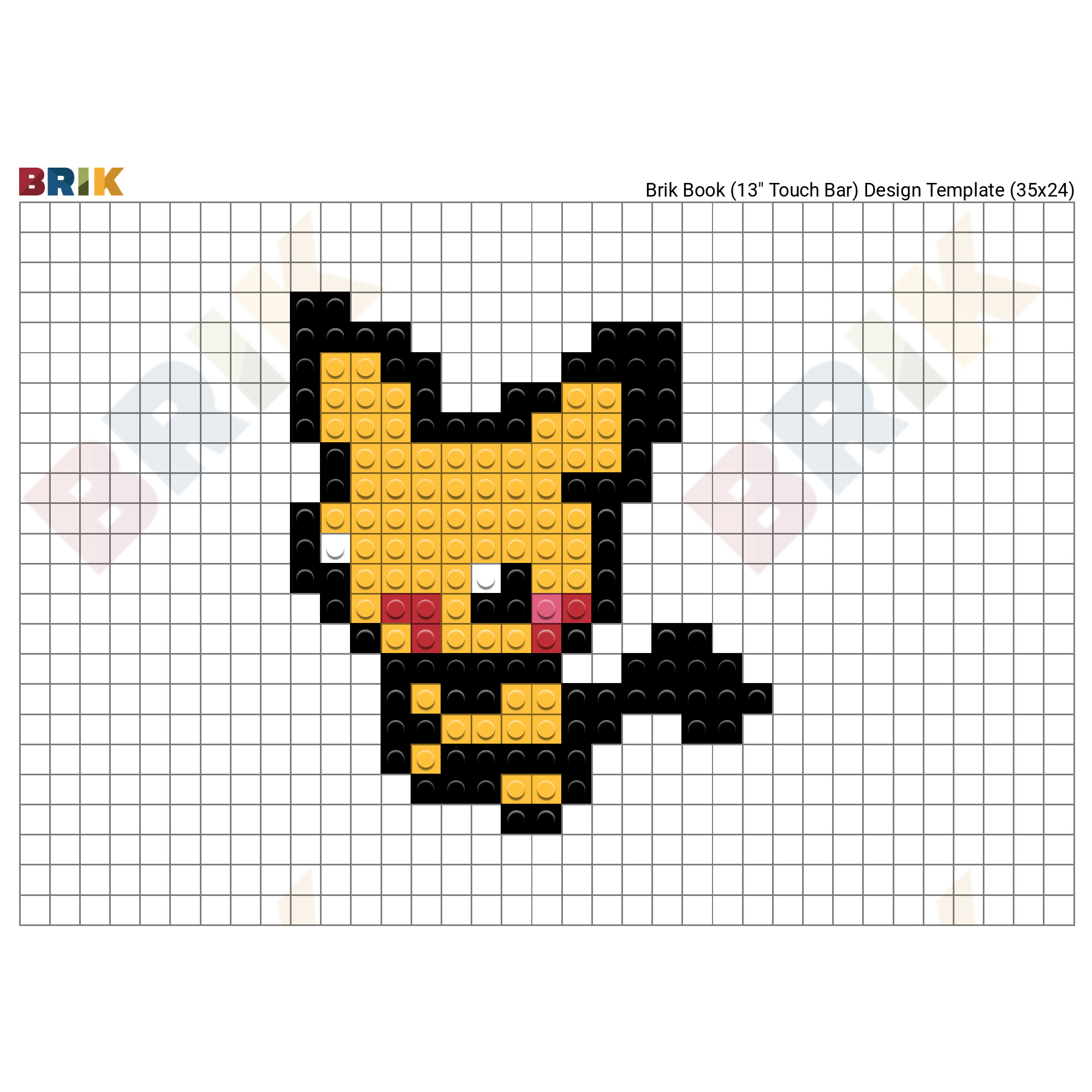 Pikachu Pokémon Pixel Art - Pix Brix Instructions 