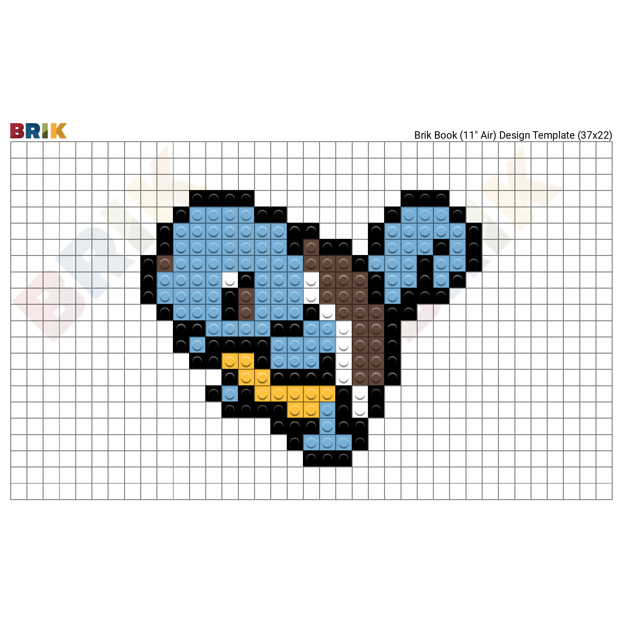 Pokemon Squirtle Pixel Art Brik
