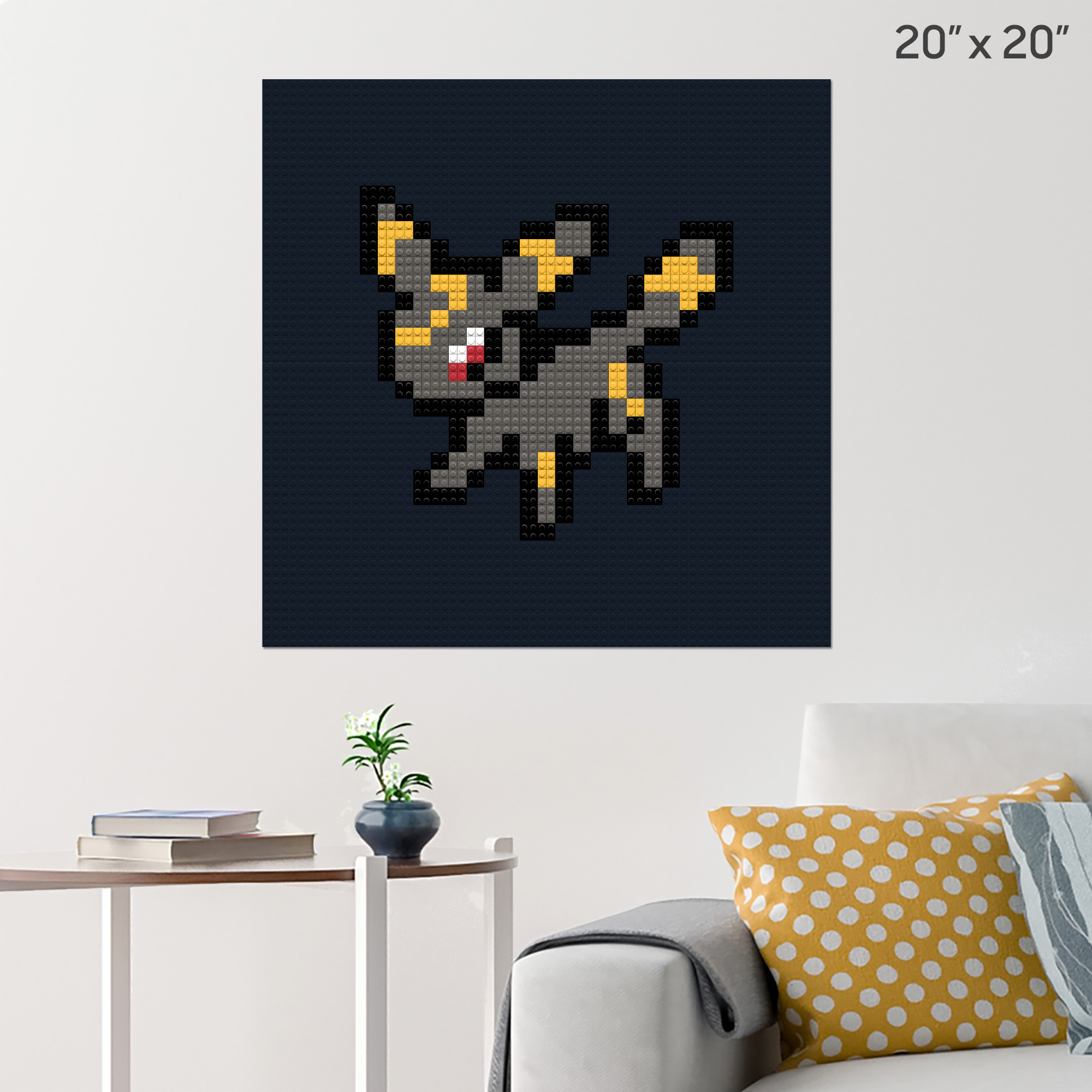 LOJA.POKEPIXEL  Quadro Pokemon Umbreon 14x14cm Pixelart.html