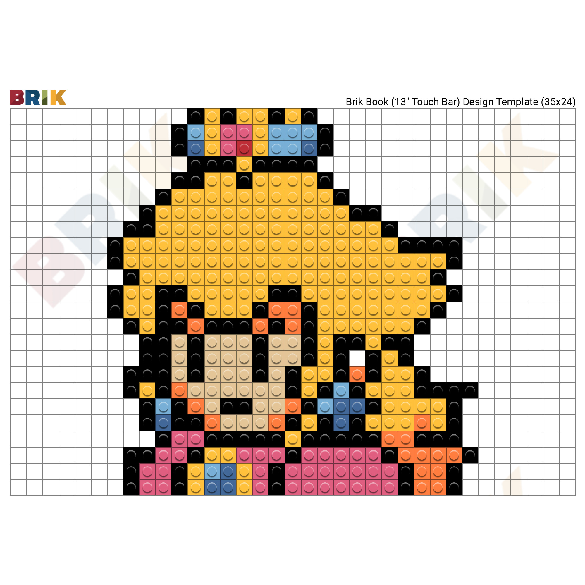 Princess Peach Pixel Art Brik
