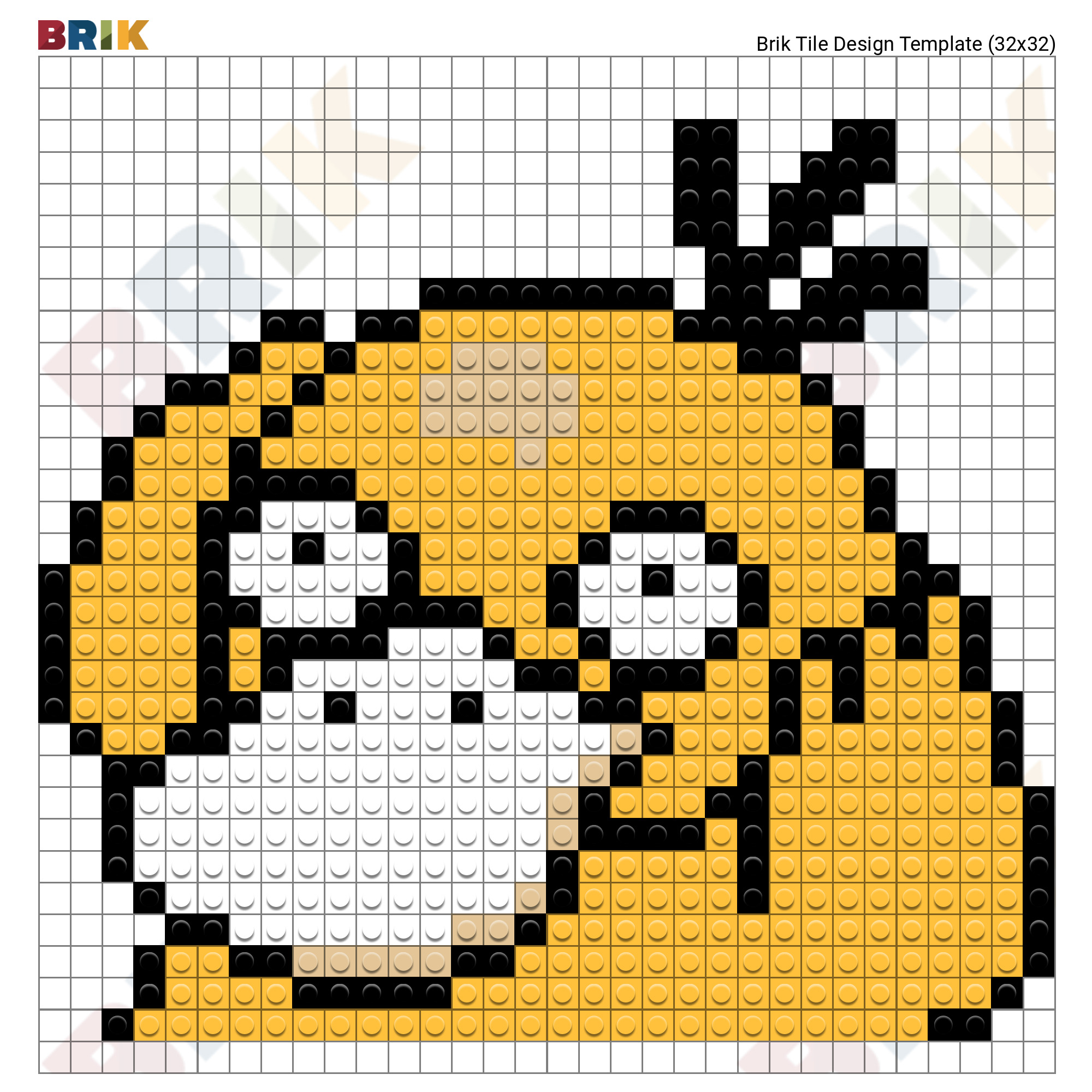 Psy Duck Pixel Art Brik